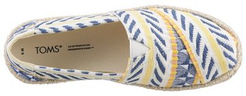 TOMS ALPARGATA ROPE Espadrille mit buntem Ethno-Muster, schmale Form