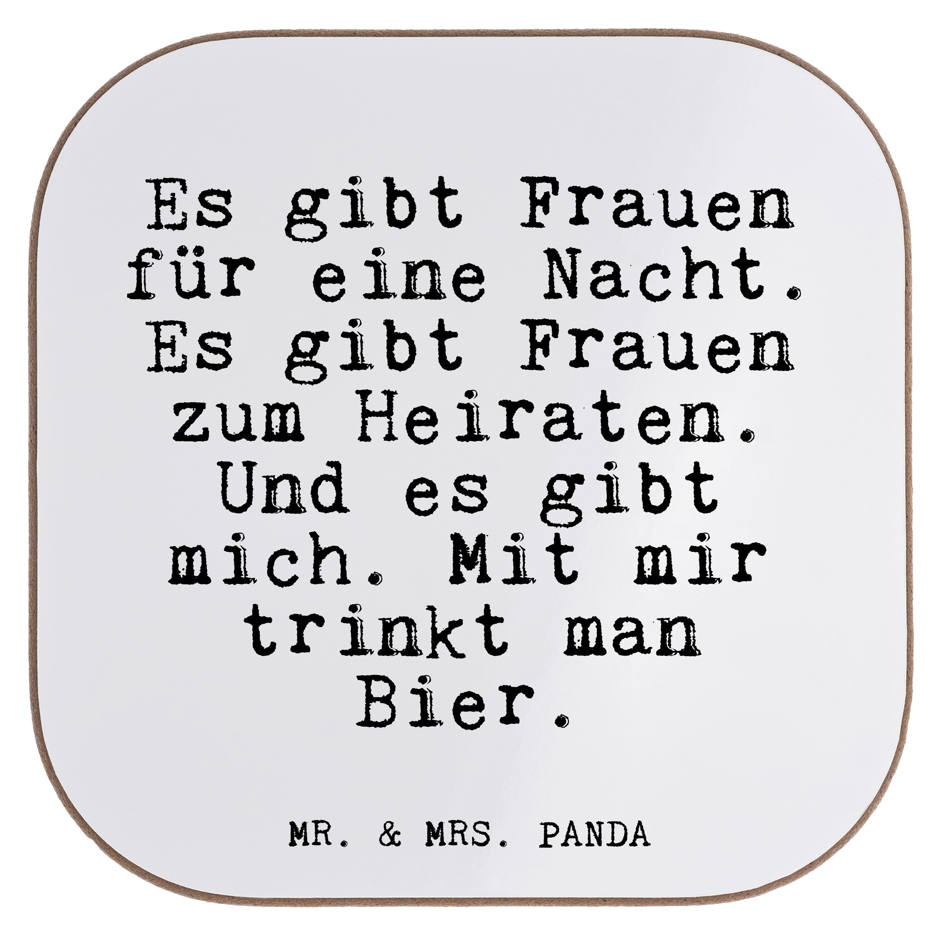 Mr. & Mrs. Panda Getränkeuntersetzer »Es gibt Frauen für... Weiß