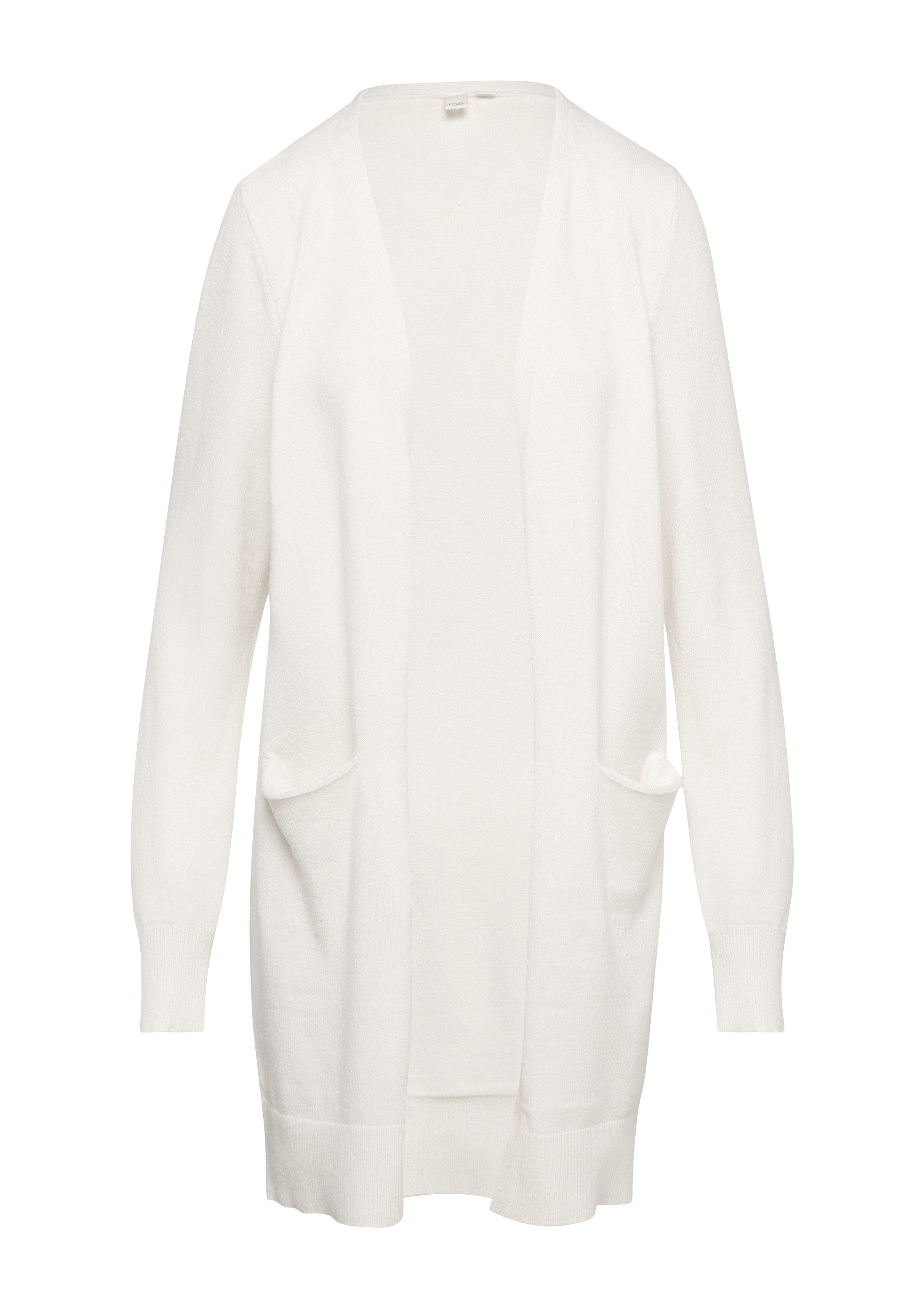 QS Cardigan Strickjacke Lange Strickjacke aus Viskosemix günstig online kaufen