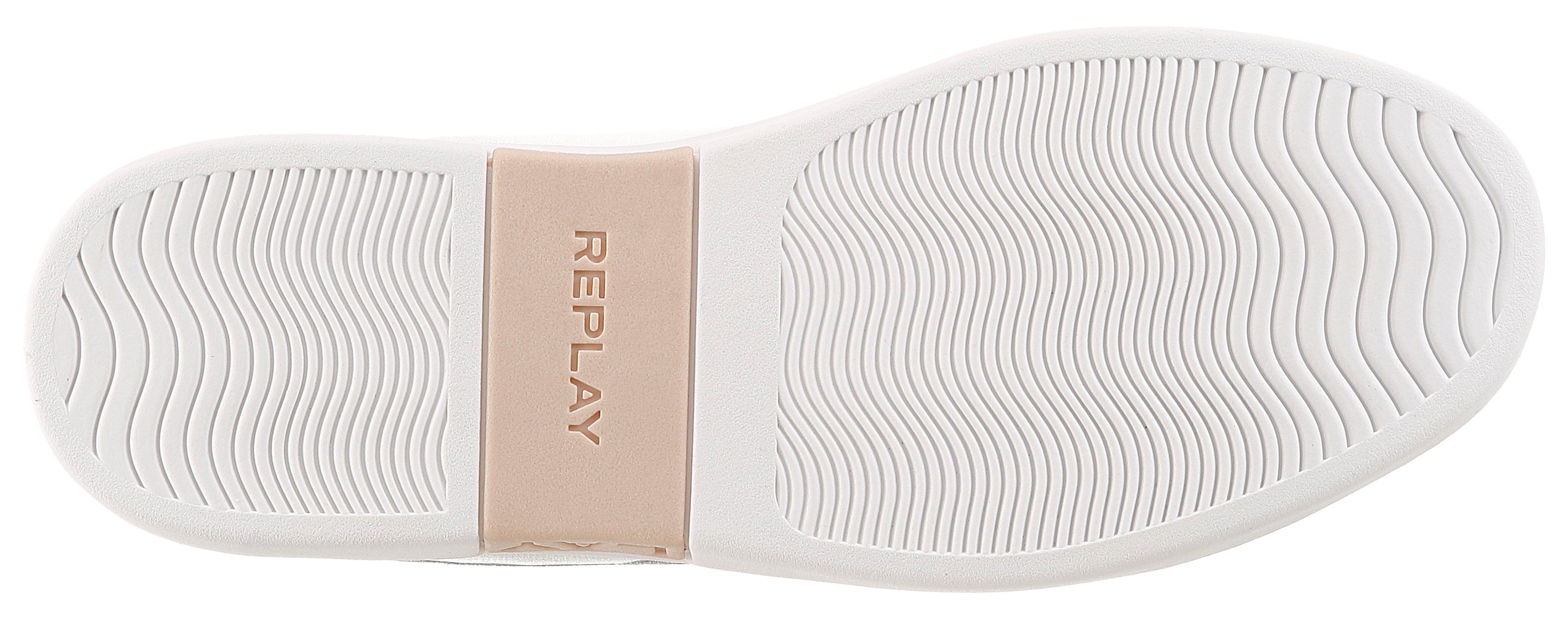 Replay Sneaker Schnürschuh, Halbschuh, Freizeitsneaker mit glitzerndem Logoschriftzug