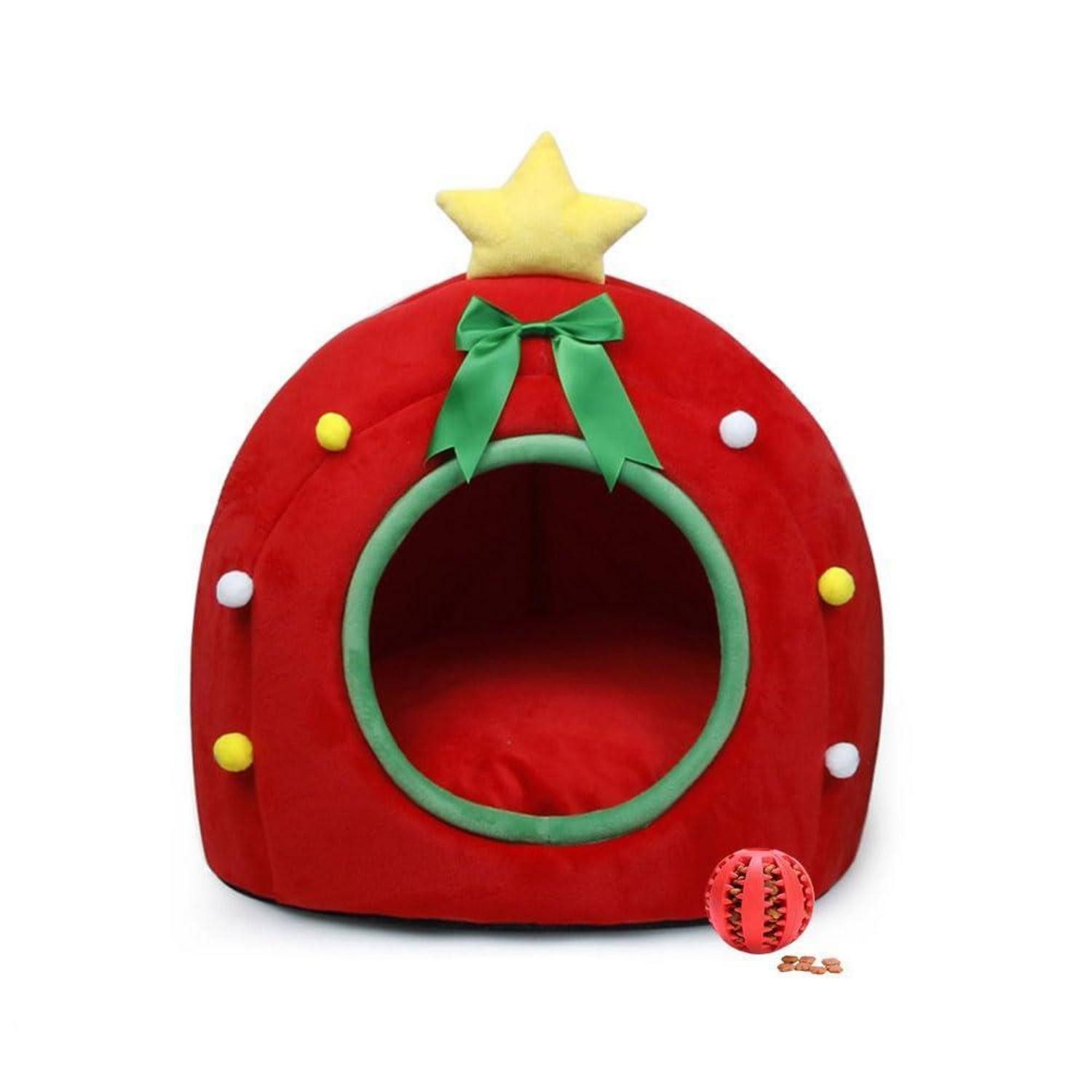 LuxusKollektion Hundebett Hundebett Haus Rot S