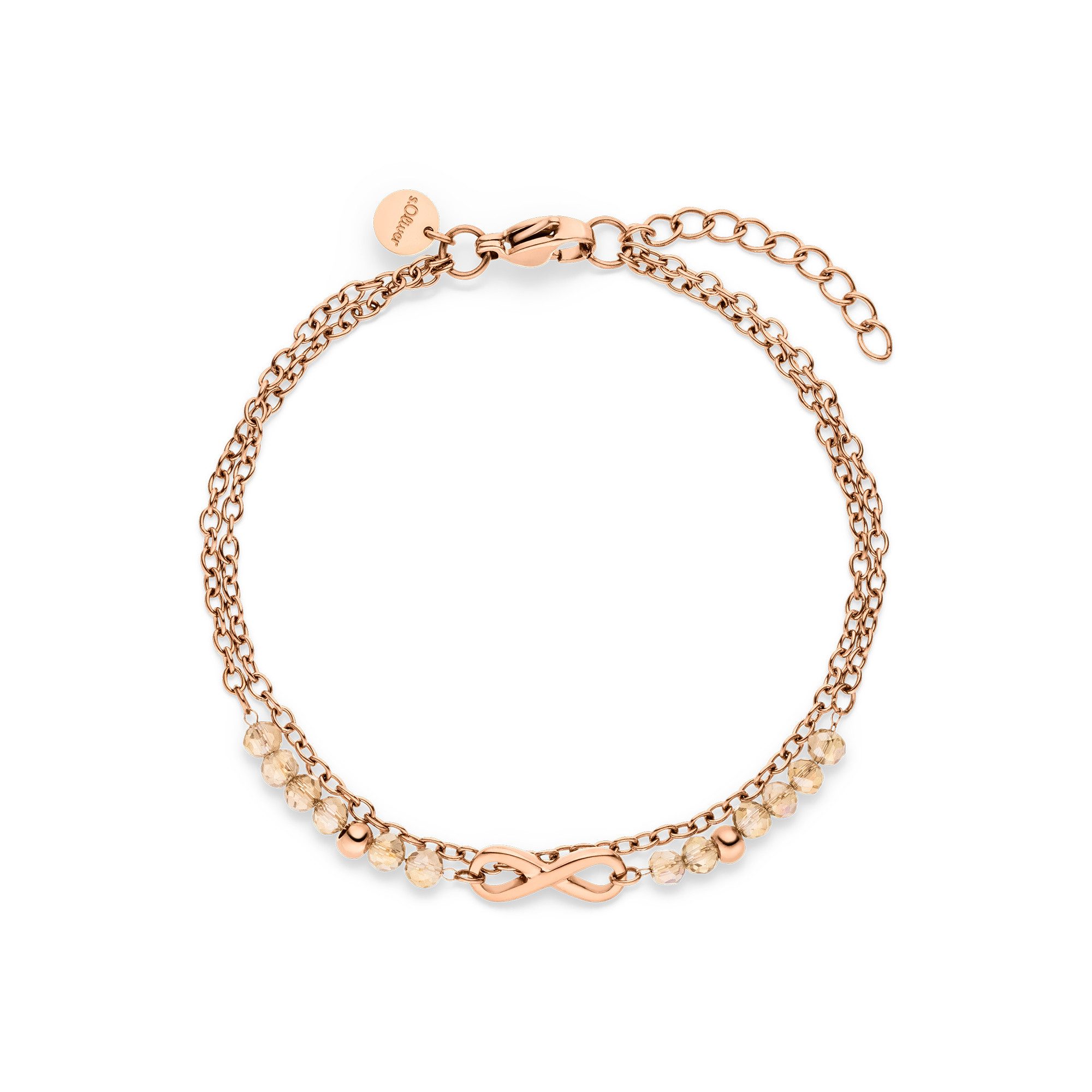 s.Oliver Armband Infinity Beads, Unendlichkeitsschleife, mit Kristallstein (synth)