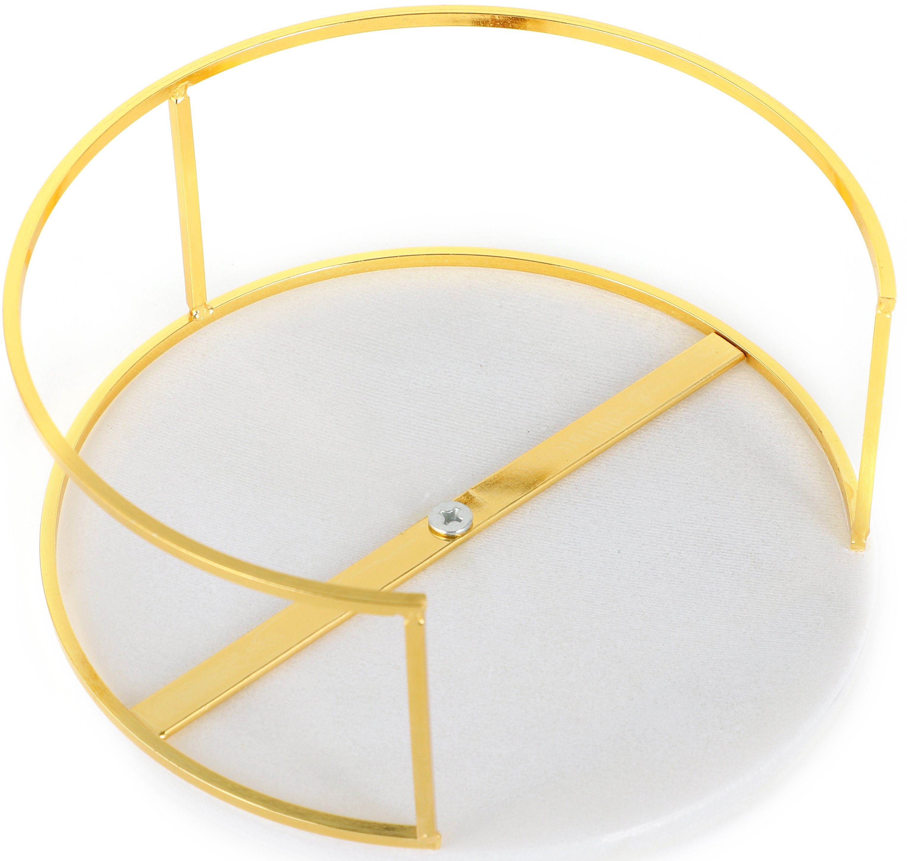 ECHTWERK Etagere Marmor Etagere, Marmor, für Obst, Käse und Dessert mit 2 Ebenen, Ø Marmorplatten ca. 17/ 20 cm
