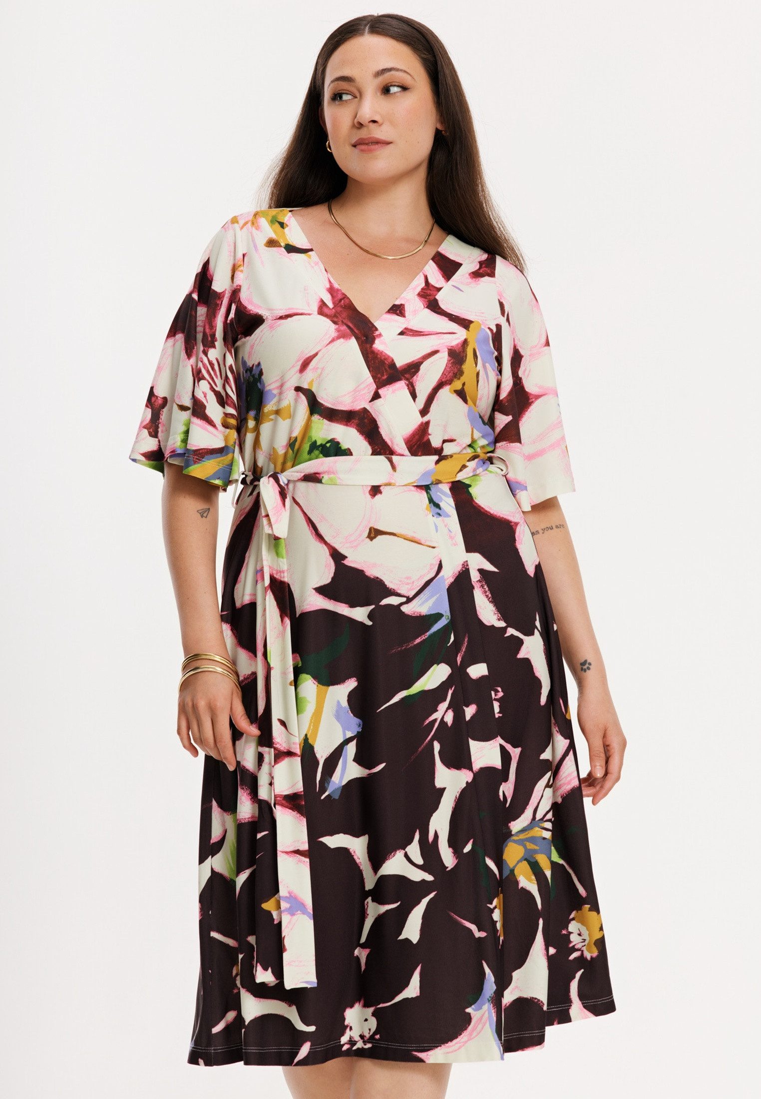 YOEK A-Linien-Kleid Damen Kleid mit Druck