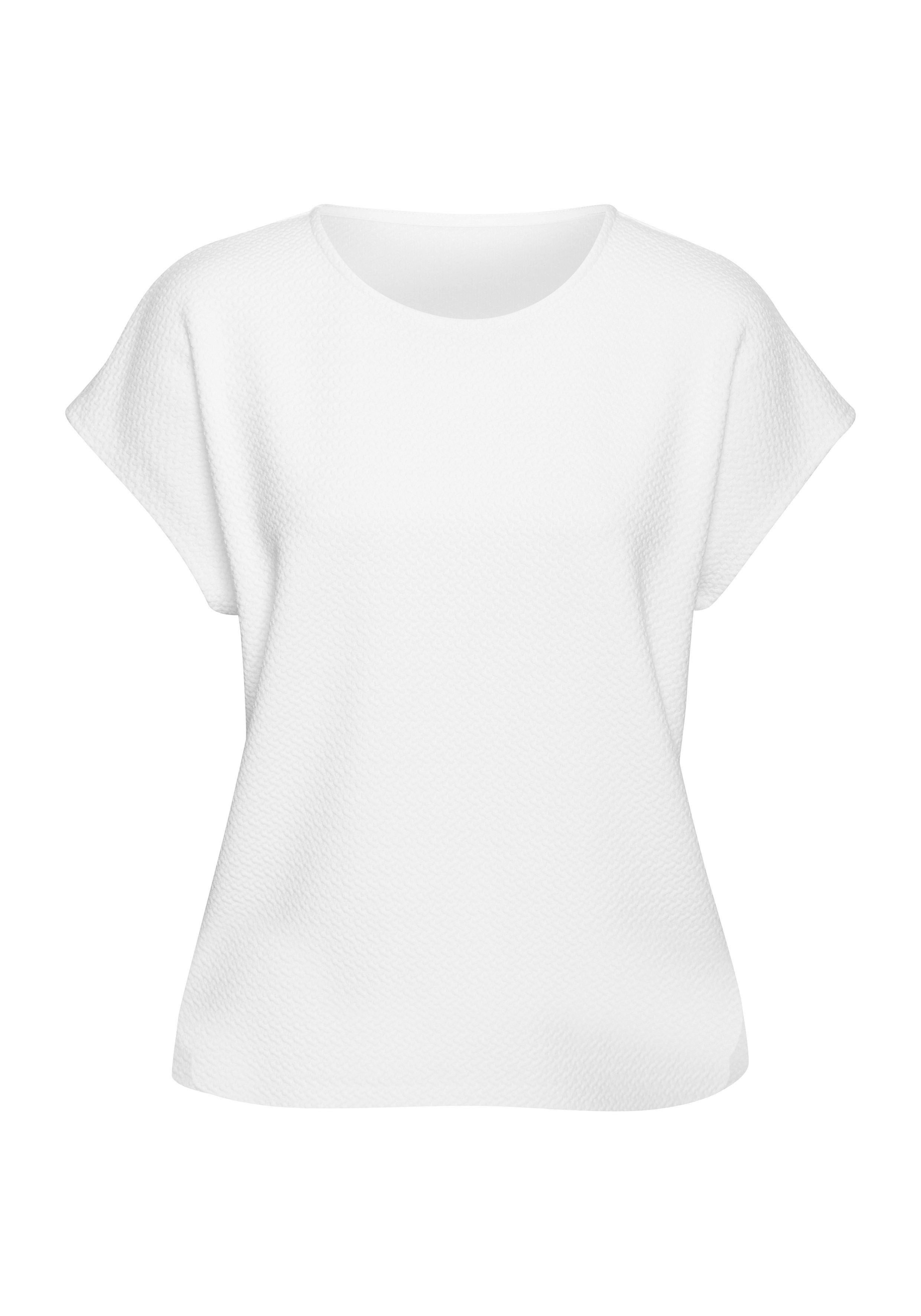 Vivance Kurzarmshirt "aus bügelfreier Strukturqualität", mit Viskose günstig online kaufen