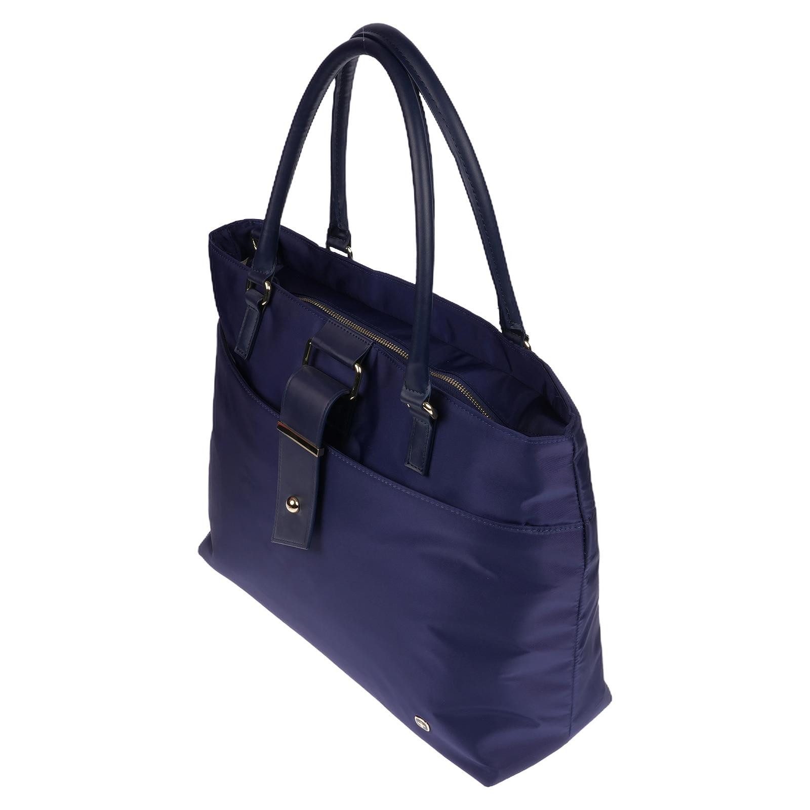 Wenger Umhängetasche Große Damen Schultertasche Umhängetasche Laptoptasche (1 tlg), Leder Optik Handtasche Schwarz