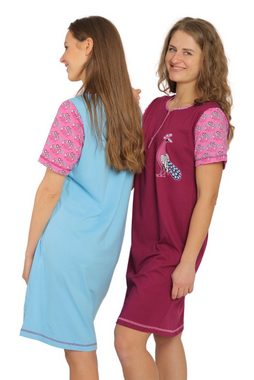 Consult-Tex Nachthemd Damen Nachthemd, Sleepshirt, Bigshirt 2 Stück Packung DW120/121 (Spar Set, 2er-Pack) bequem zu tragen