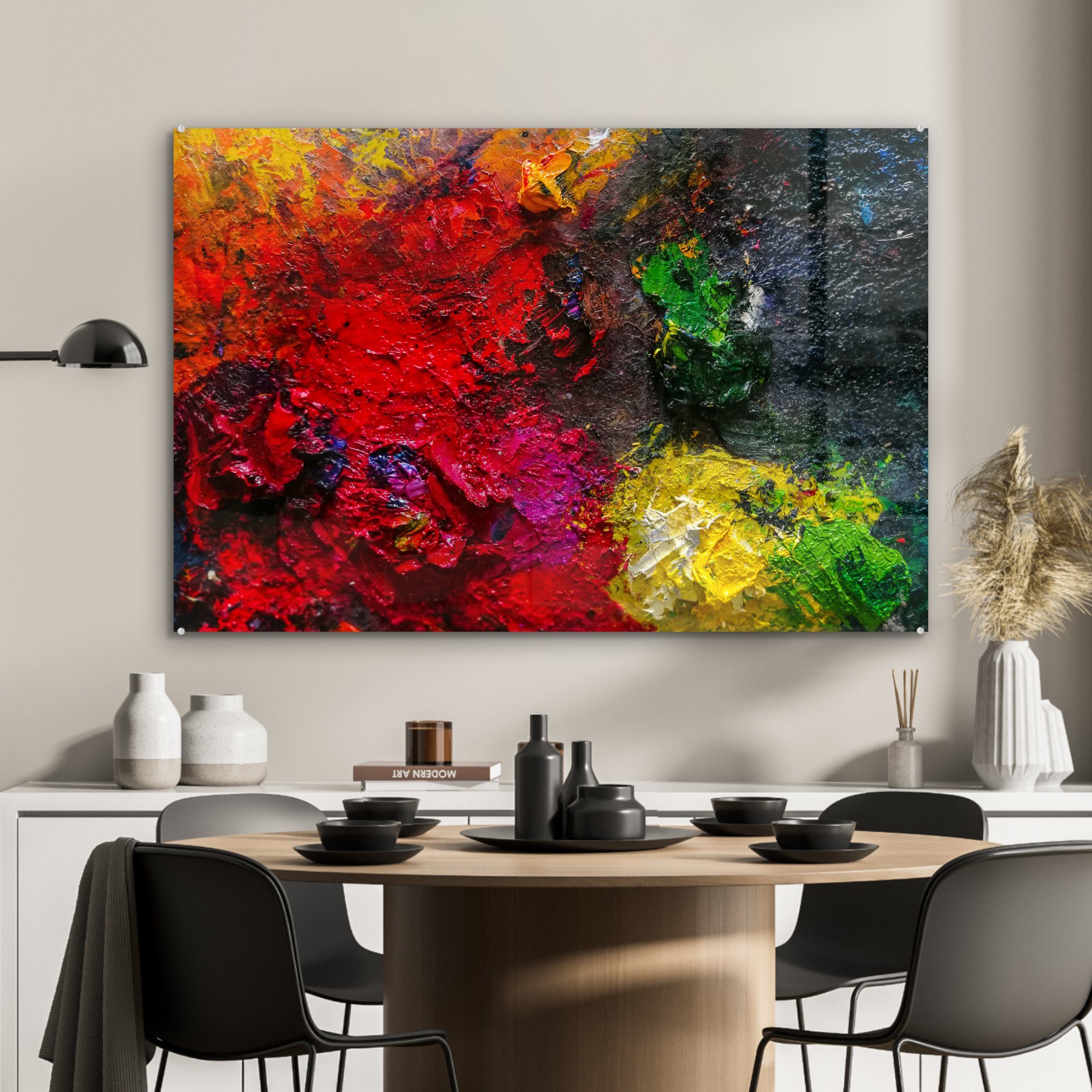 Acrylglasbild St), & Palette des Wohnzimmer Schlafzimmer Acrylglasbilder (1 MuchoWow Malers,