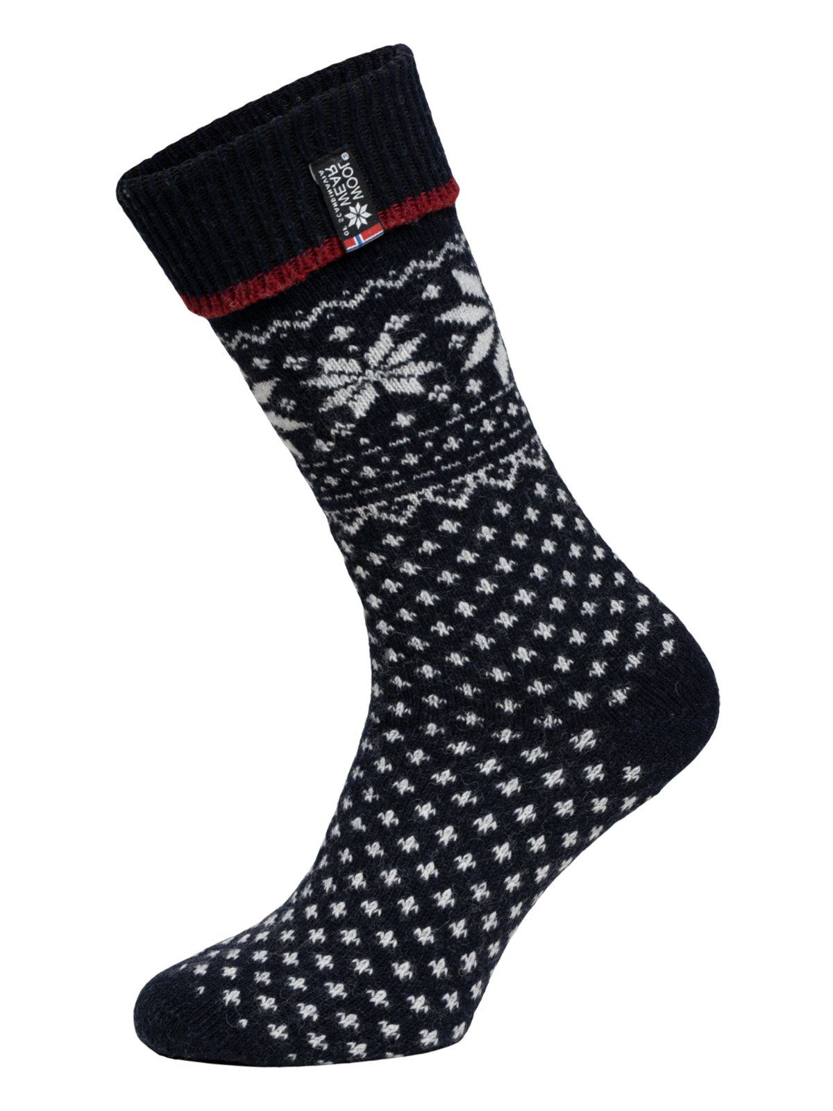 HomeOfSocks Nordic 70% Design Hyggelig Socken Wolle Navy Warm Norwegischem Wollsocke Lamm Dicke In "Norwegen-Lammwolle" Hohem Aus Kuschelsocken Socken Skandinavische Mit Wollanteil