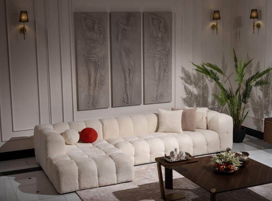 JVmoebel Ecksofa Moderne Ecksofa Weiß 1 Luxus Sofa Made Relax Teile, Sofas, in Europa Polstersofa