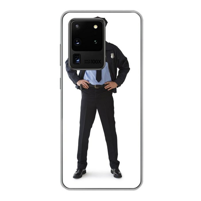 MuchoWow Handyhülle Porträt eines Polizisten Phone Case Handyhülle Samsung Galaxy S20 Ultra Silikon Schutzhülle
