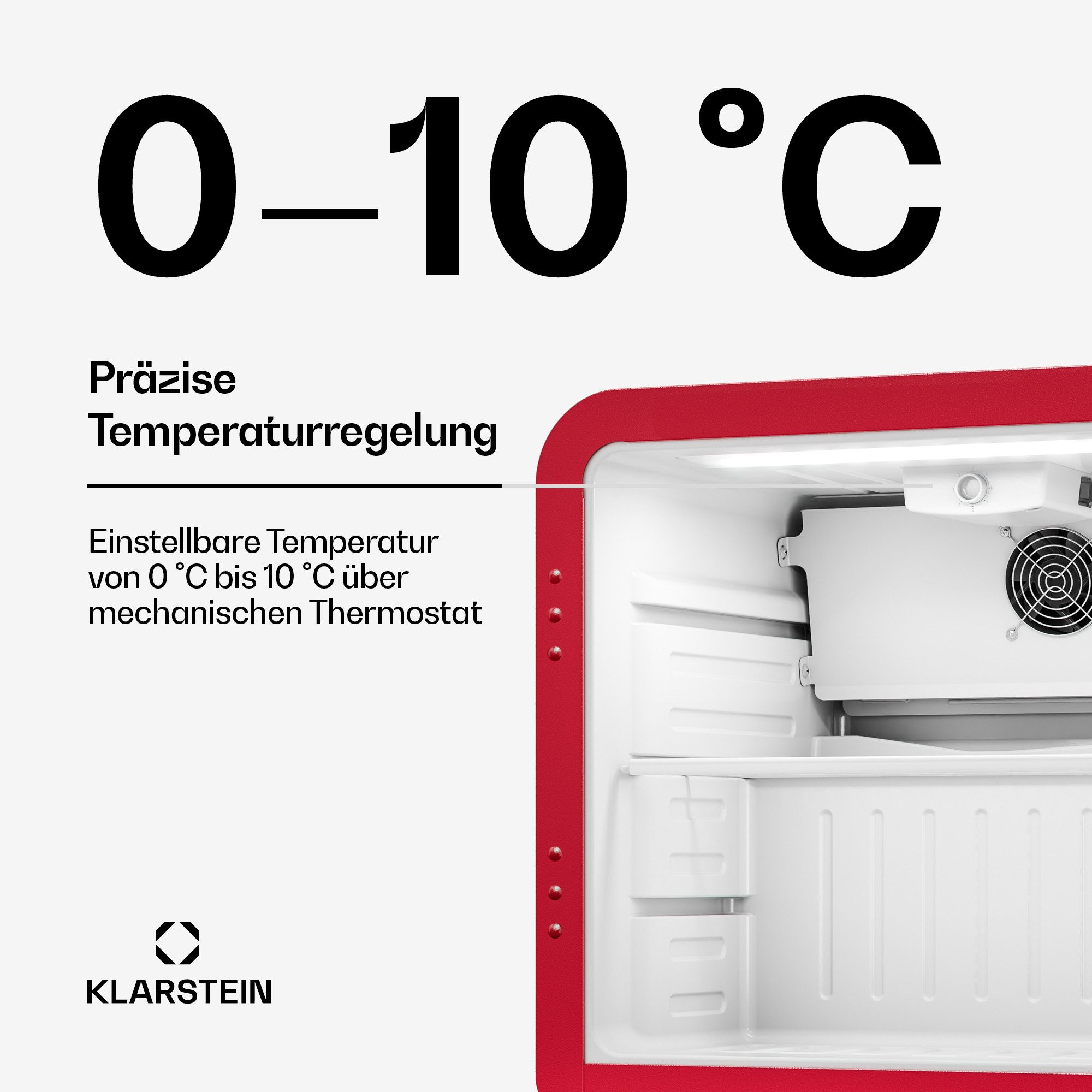 Klarstein Getränkekühlschrank 10048307, 50 cm hoch, 50 cm breit – Bild 5 von 5
