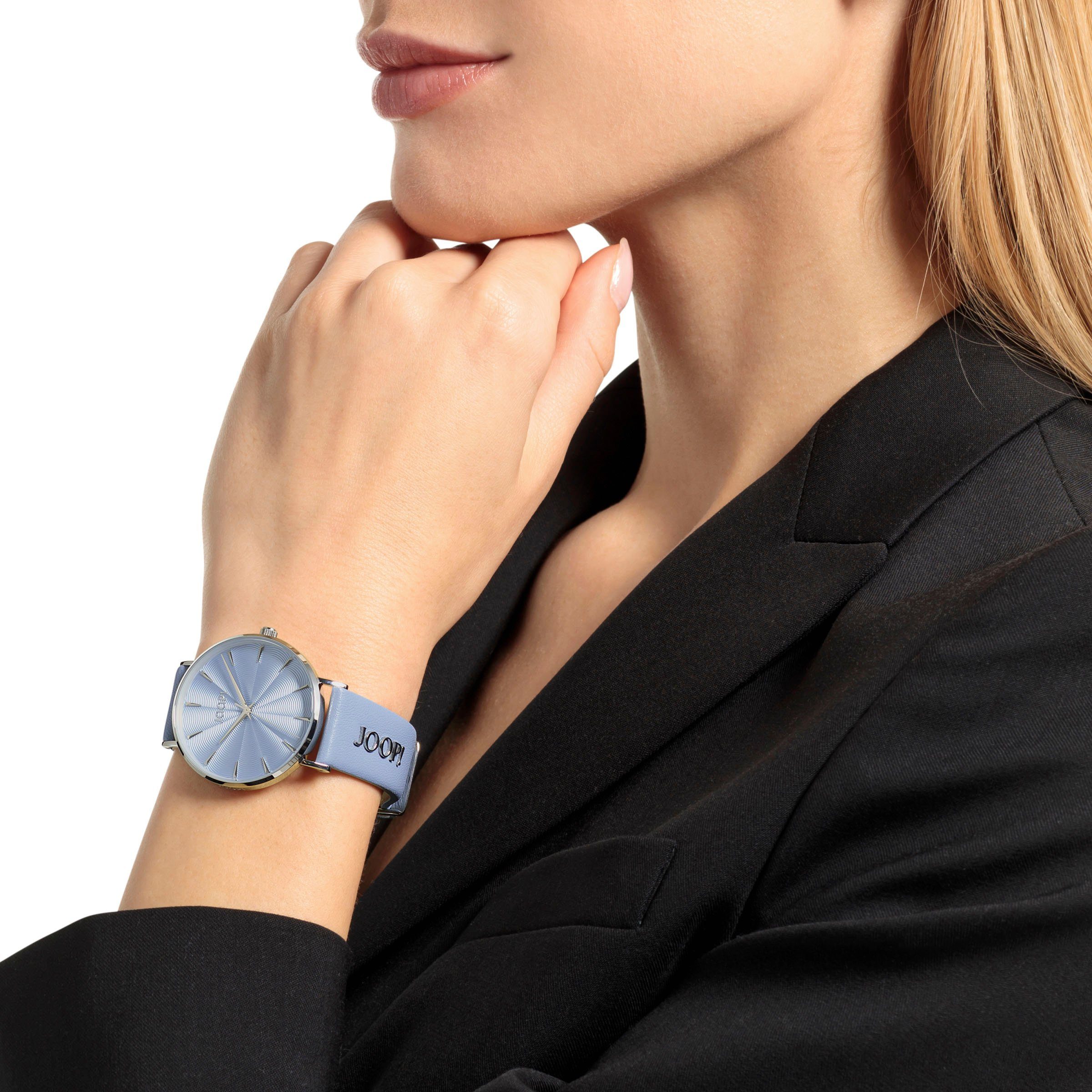 JOOP! Quarzuhr 2035663, Armbanduhr, Damenuhr, analog, Lederarmband