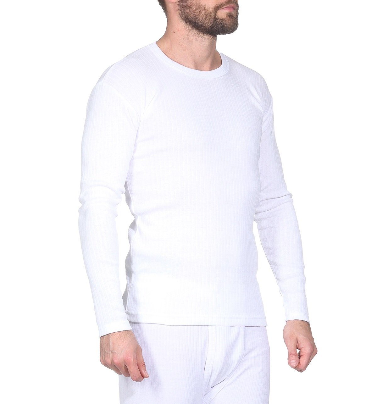 OriginalYou Thermounterhemd Funktionsunterwäsche 2 warme Unterziehhemden für Herren (2er-Pack) auch in großen Größen erhältlich, ideal für den Winterurlaub Weiß