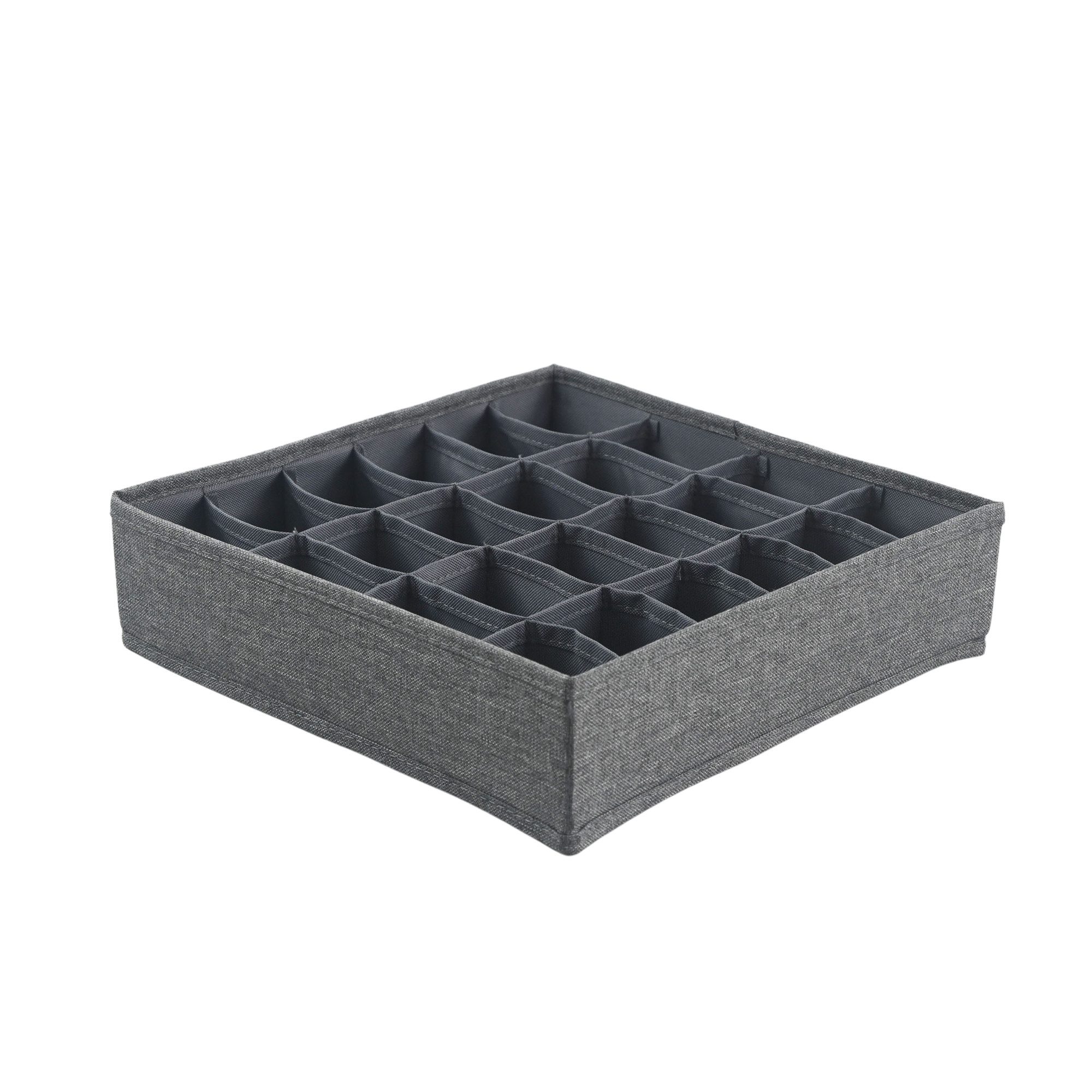hausleben Organizer Box 30x30x8 cm – 24 Fächer (1 St), Faltbarer Einsatz