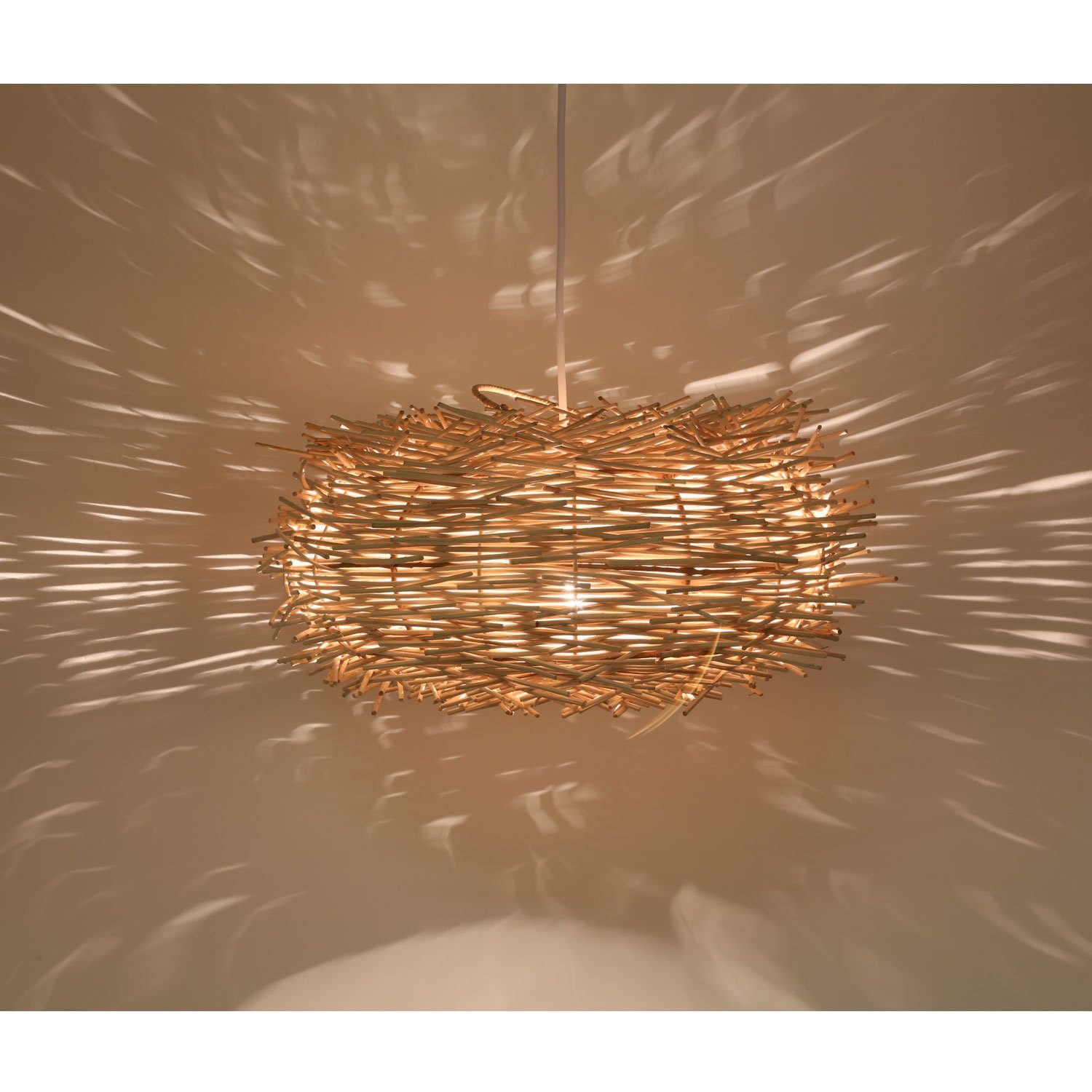 Casa Moro Deckenleuchten Rattan Lampe MIA Korbgeflecht Wohnzimmer Esszimmer günstig online kaufen