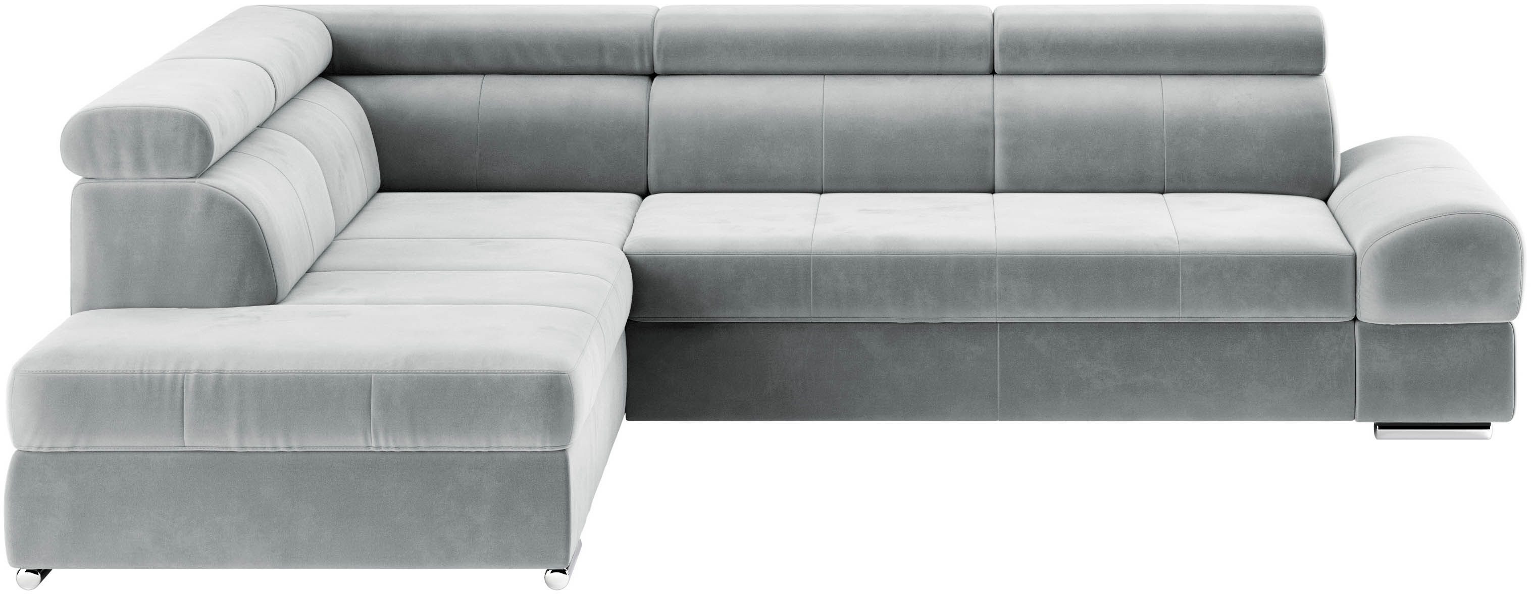 sit&more Ecksofa Broadway L-Form, mit verstellbaren Kopfteilen, wahlweise mit Schlaffunktion