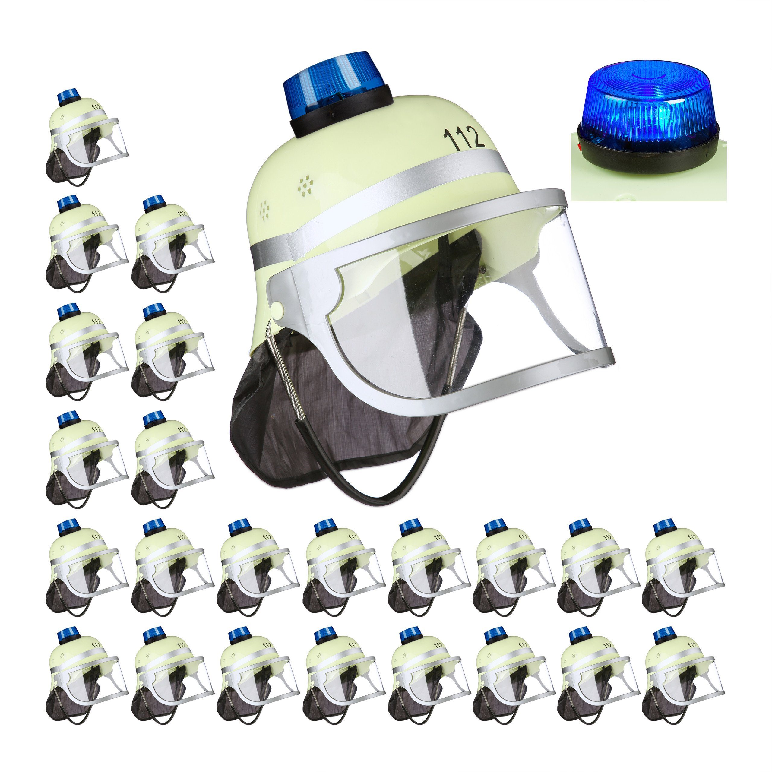 Feuerwehrhelm 24 x Feuerwehrhelm Kinder