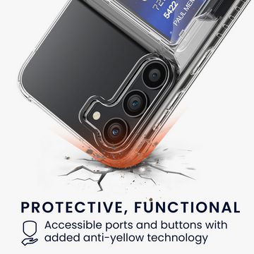 kwmobile Handyhülle Hülle für Samsung Galaxy S23 Plus Handyhülle, Schutzhülle mit Kartenfach - Kunststoff Hard Case