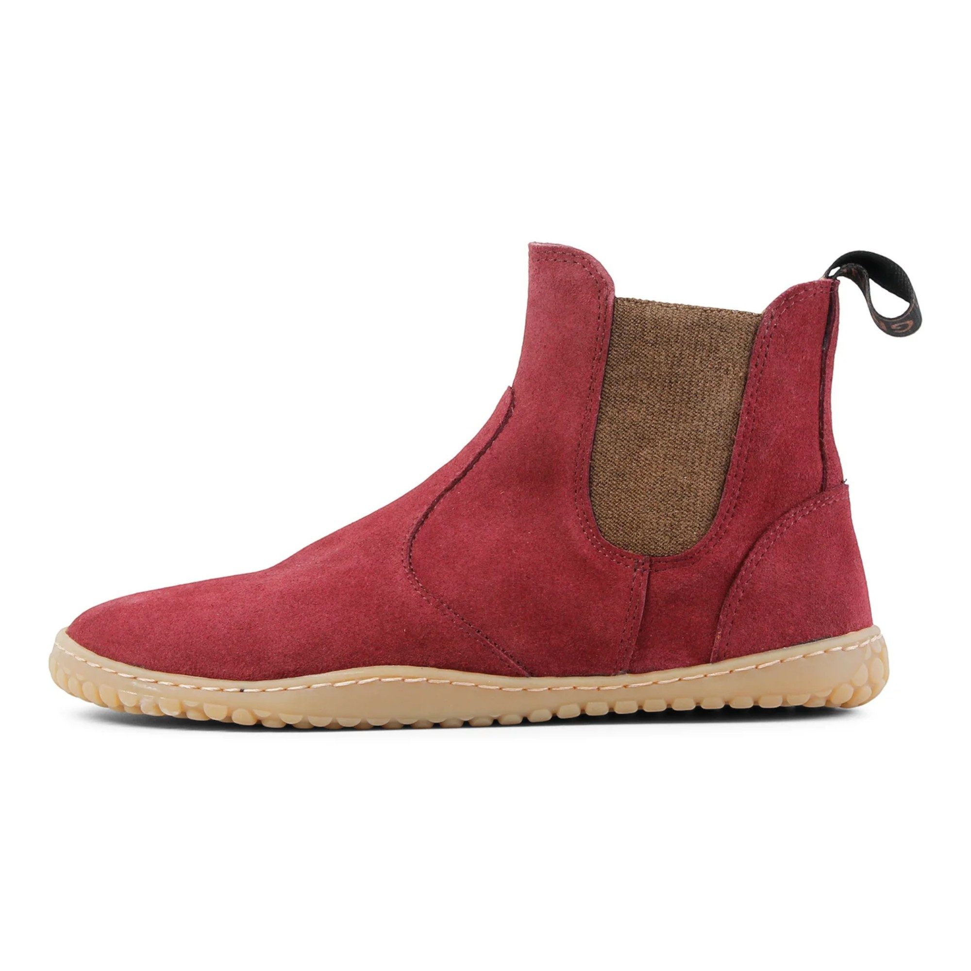 Grand Step Shoes Kim Barefoot Chelsea Leder - bordeauxrot Barfußschuh