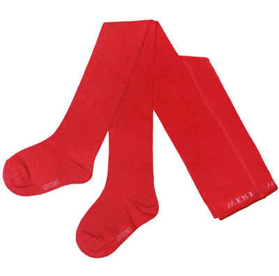 WERI SPEZIALS Strumpfhersteller GmbH Strickstrumpfhose Kinderstrumpfhosen für Mädchen >>Einfarbig: Rosarot<< weiche Baumwolle