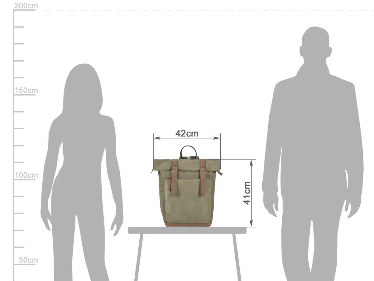 Ruitertassen Tagesrucksack Leisure, Rolltop Rucksack, samtig weiches Leder im rustikalen Look
