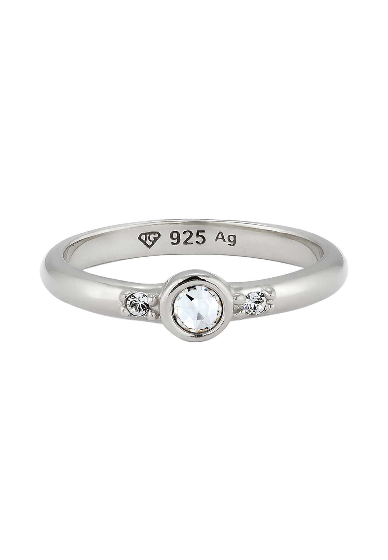 Elli Fingerring Glas Kristalle Weiß 925 günstig online kaufen