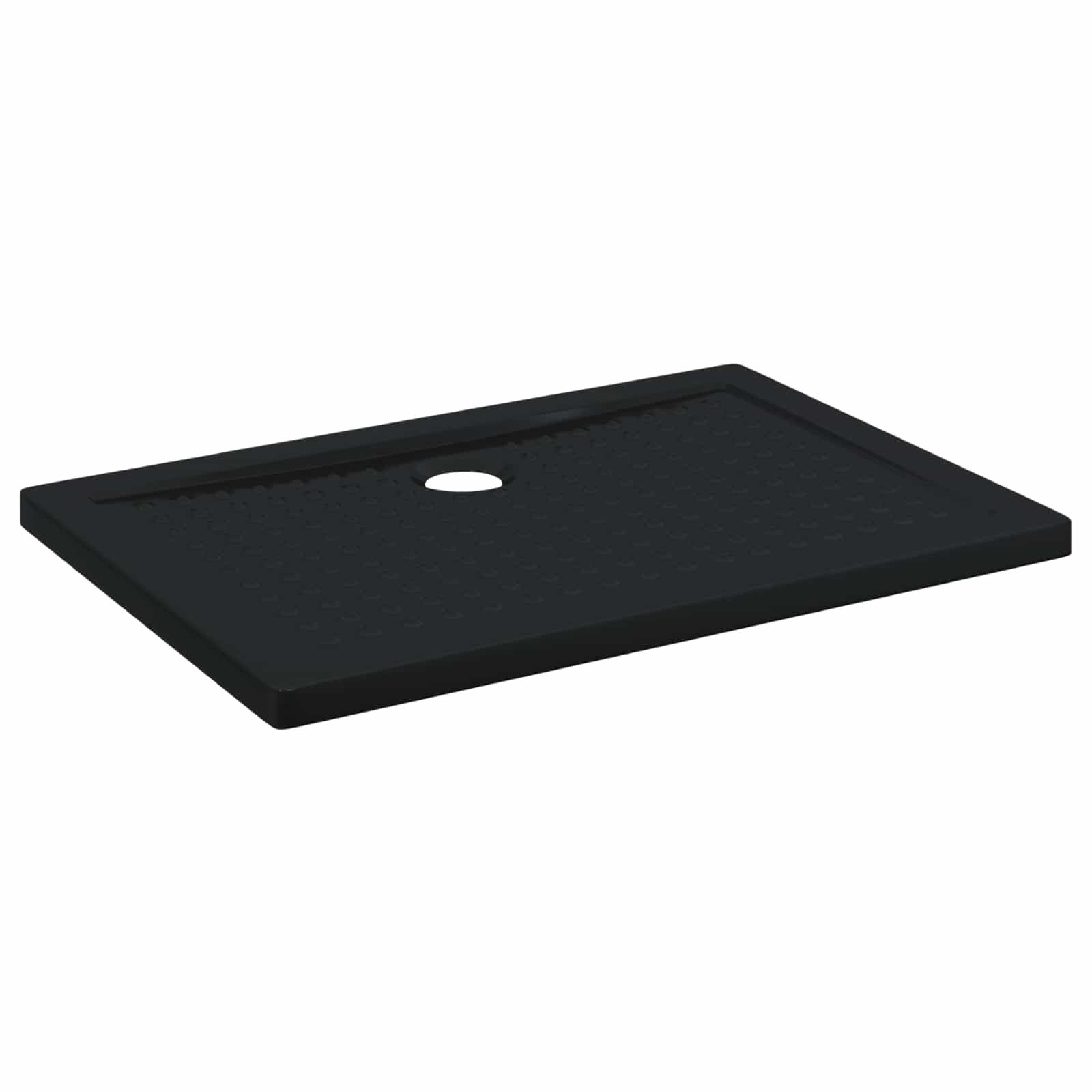 vidaXL Duschwanne Duschbodenablage mit Punkten 100 x 70 x 4 cm ABS Schwarz, Rechtwinklig, 1-St.