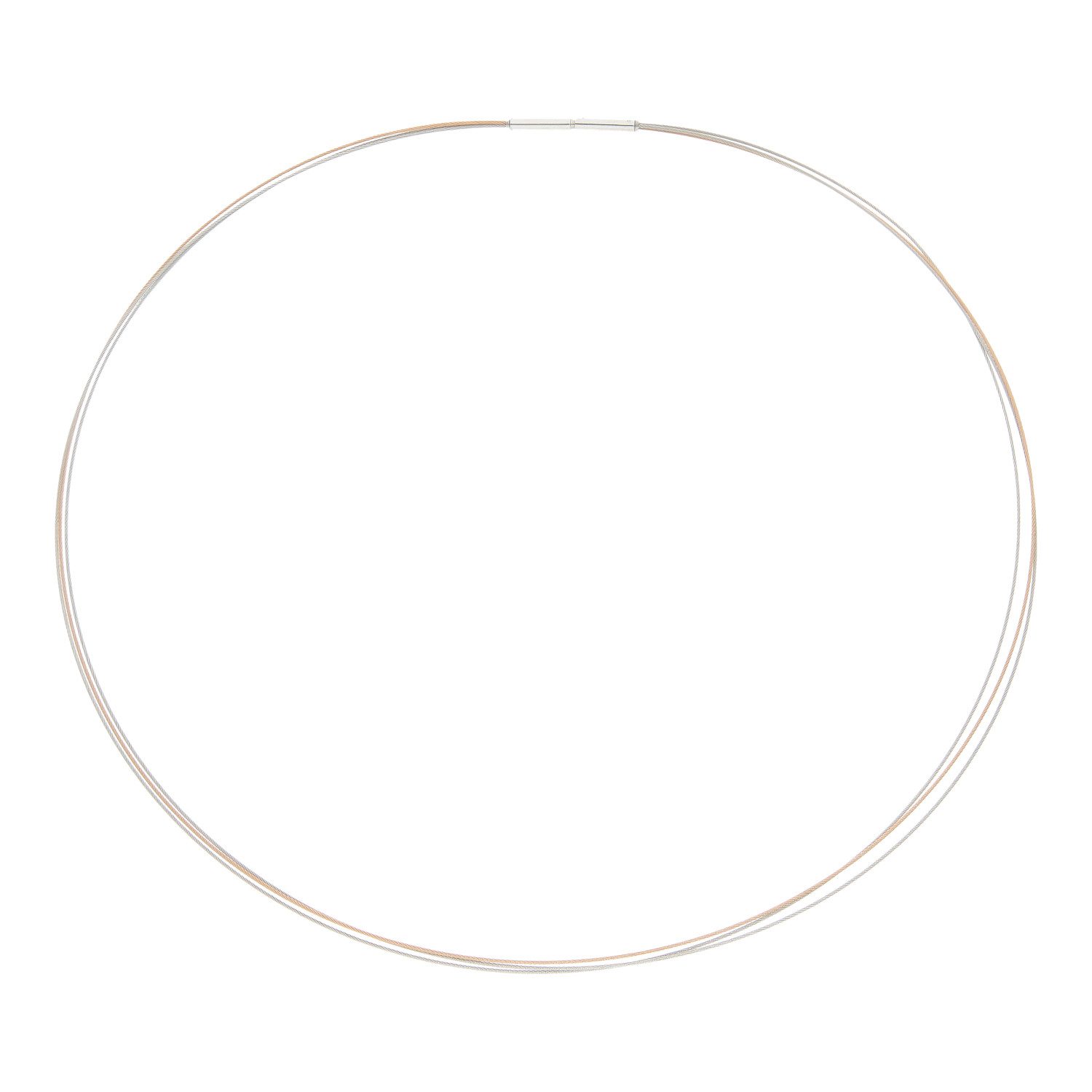 Boccia Collier Boccia Halsreif Edelstahl 3- fach Bicolor 0804-03 42 cm