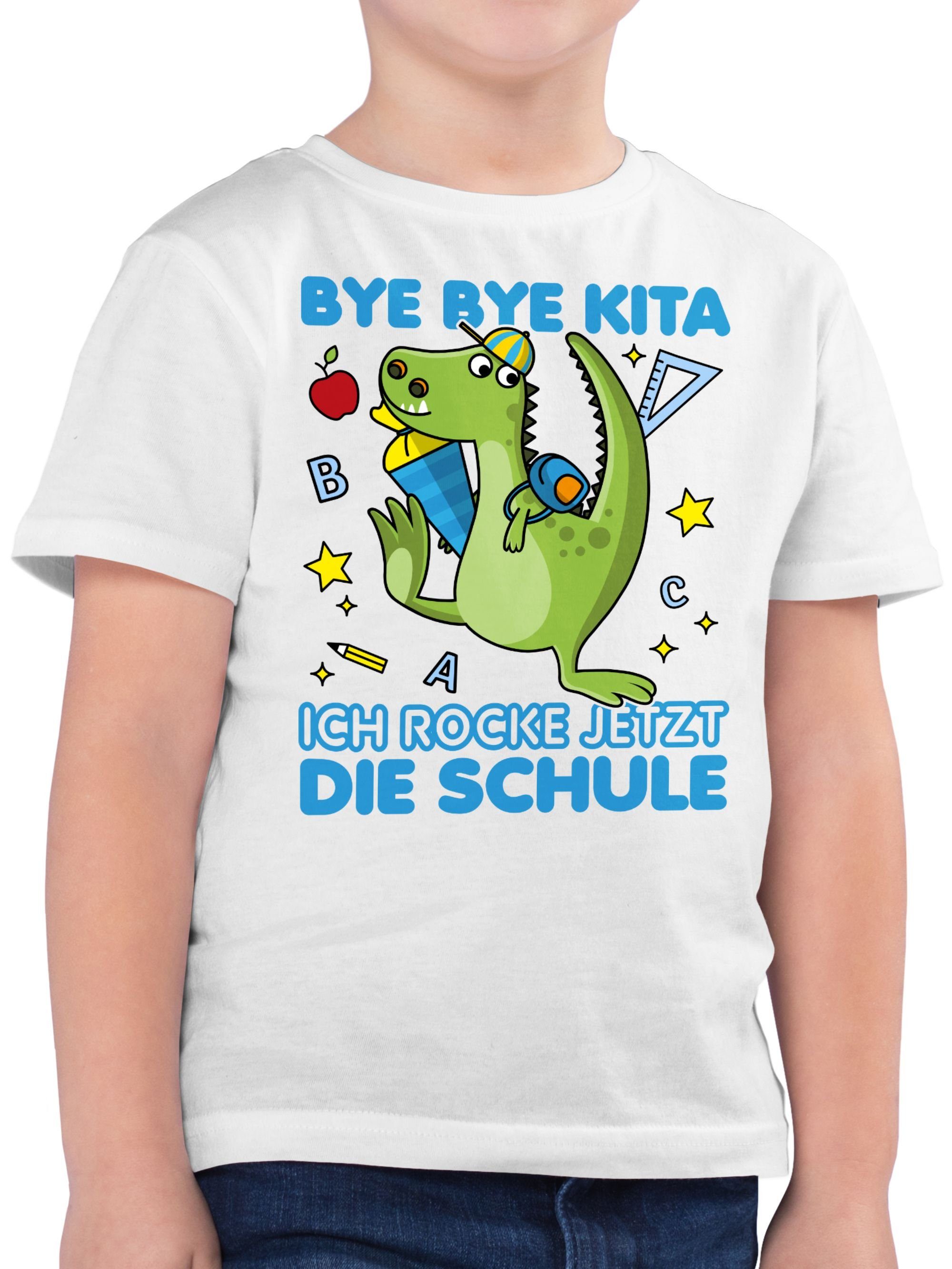 T-Shirt Bye Bye Kita ich rocke jetzt die Schule Dino Schultüte