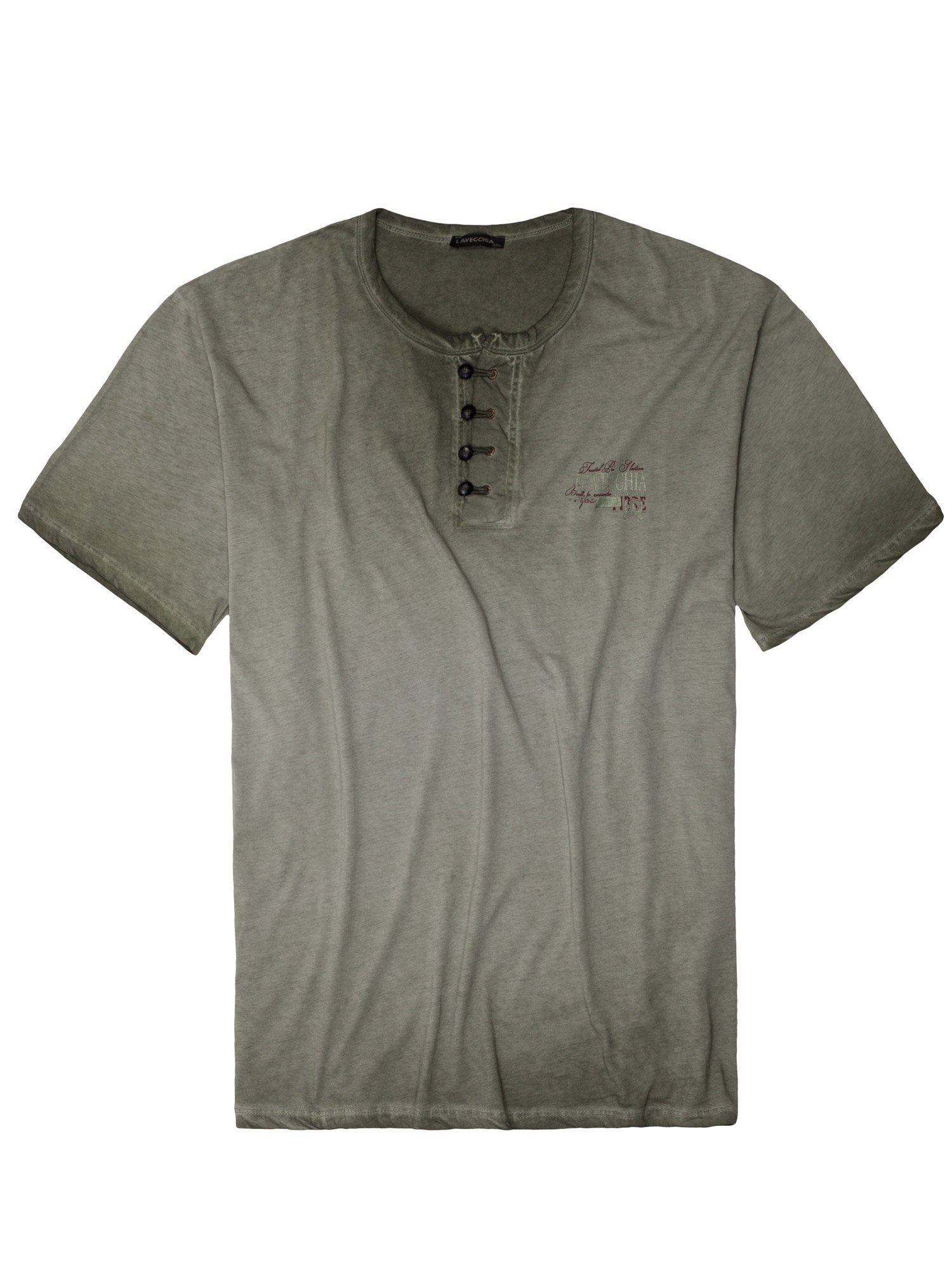 Lavecchia T-Shirt Übergrößen Herren Shirt LV-4055 Herrenshirt Kapuzen Shirt grün