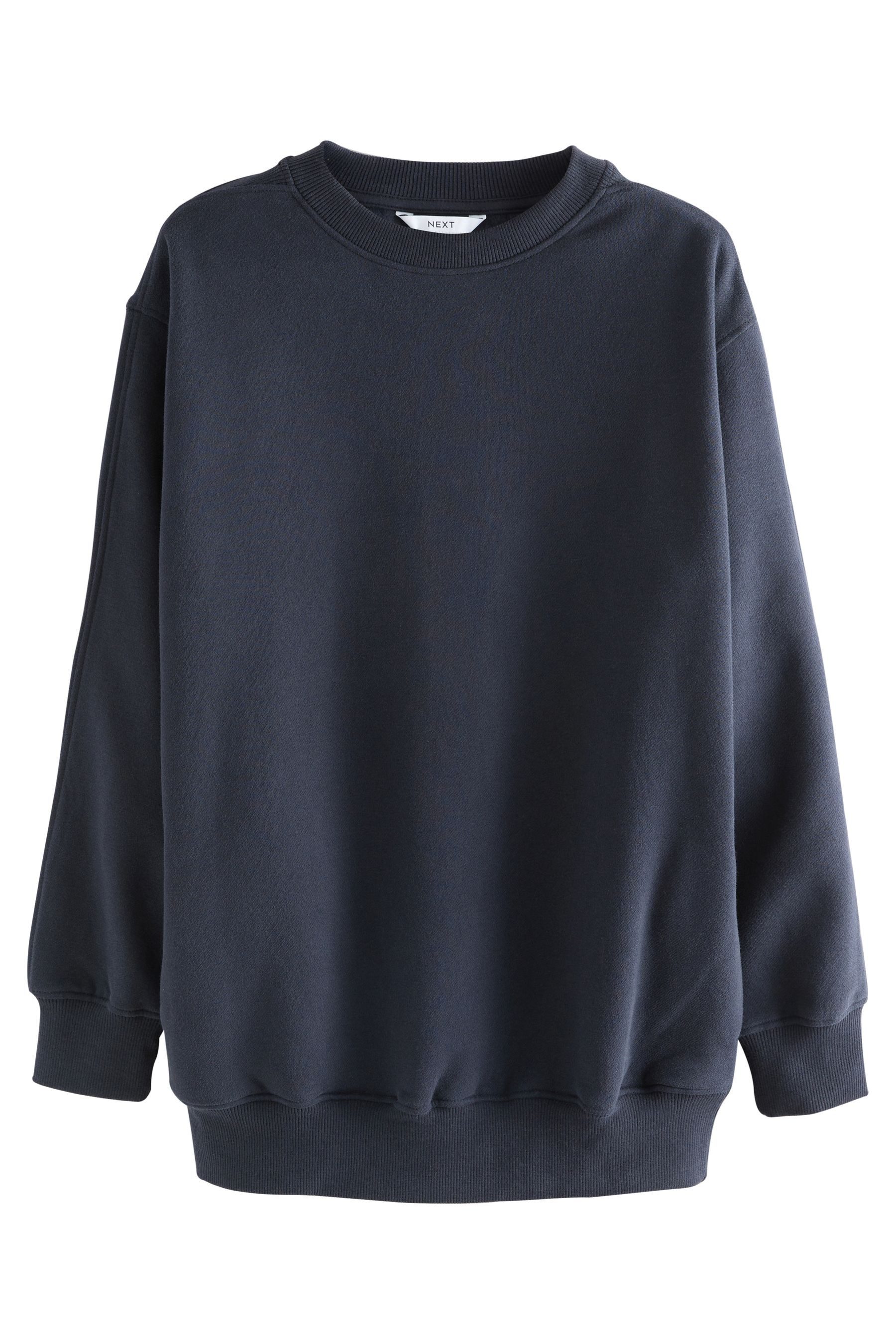 Longsweatshirt Angerautes Relaxed Fit Oversized-Sweatshirt