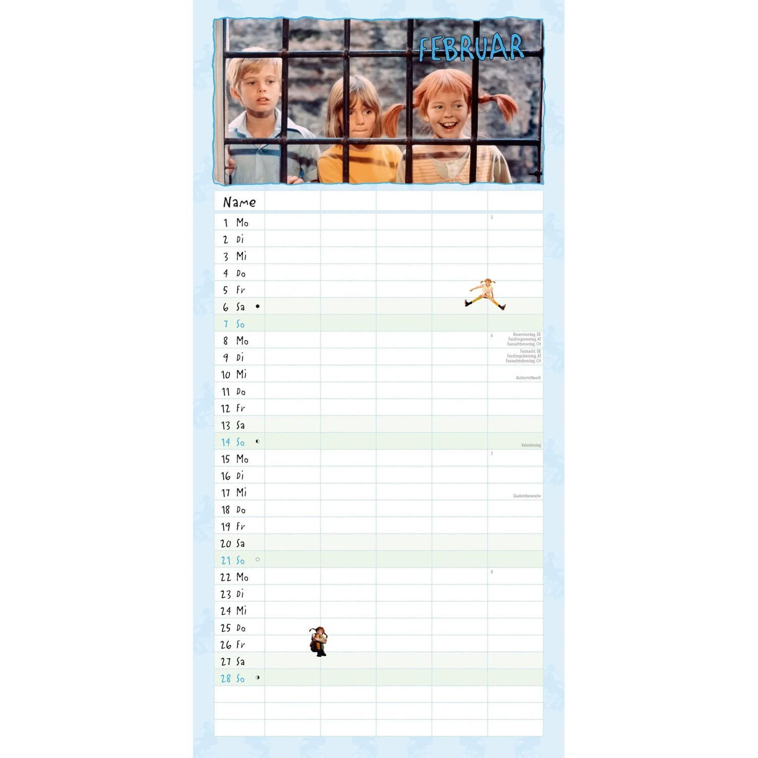 DUMONT Wandkalender Familienplaner Pippi Langstrumpf 2027