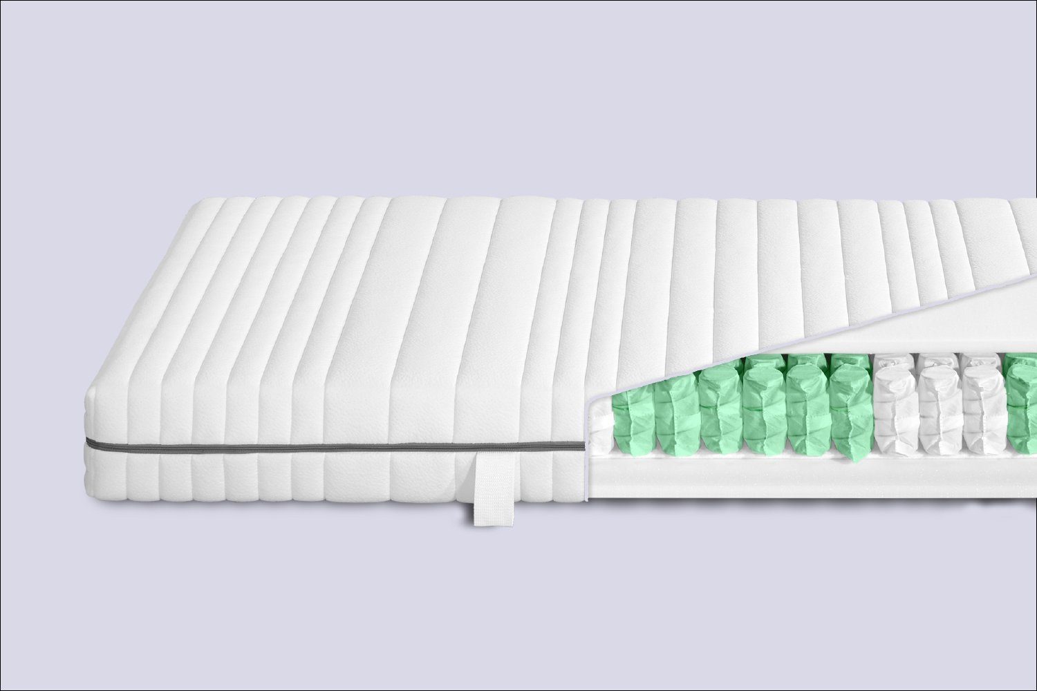 Taschenfederkernmatratze Silber mit 7 Liegezonen, Nightlife, 18 cm hoch, pu günstig online kaufen