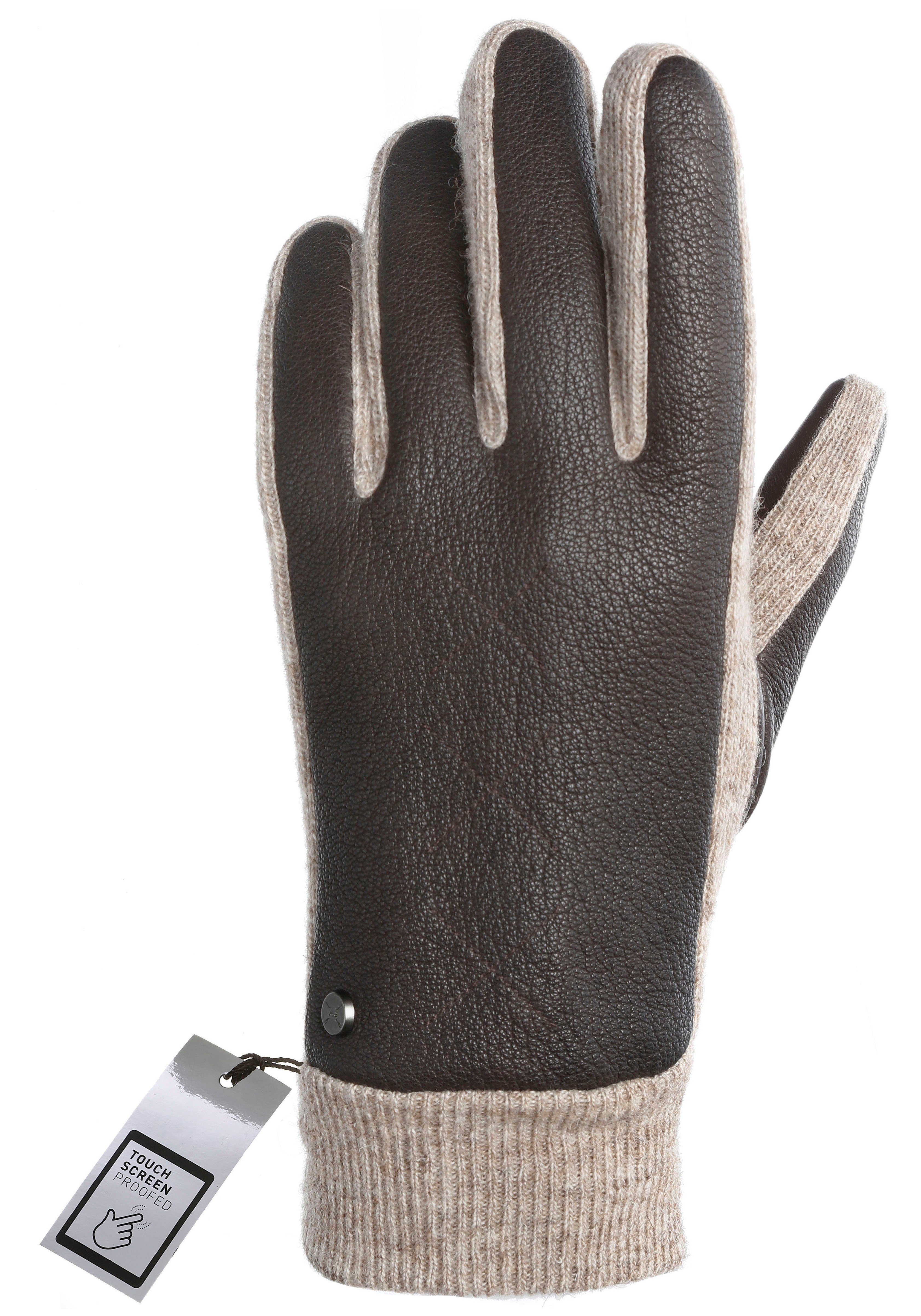 PEARLWOOD Strickhandschuhe NICK (1 Paar) weiches Fleecefutter, Elastischer günstig online kaufen