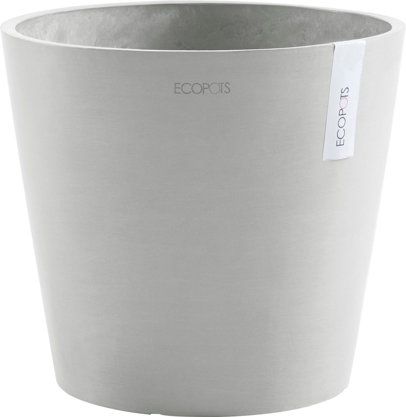 ECOPOTS Blumentopf AMSTERDAM White Grey, BxTxH: 40x40x35 cm, mit Wasserreservoir | Pflanzkübel