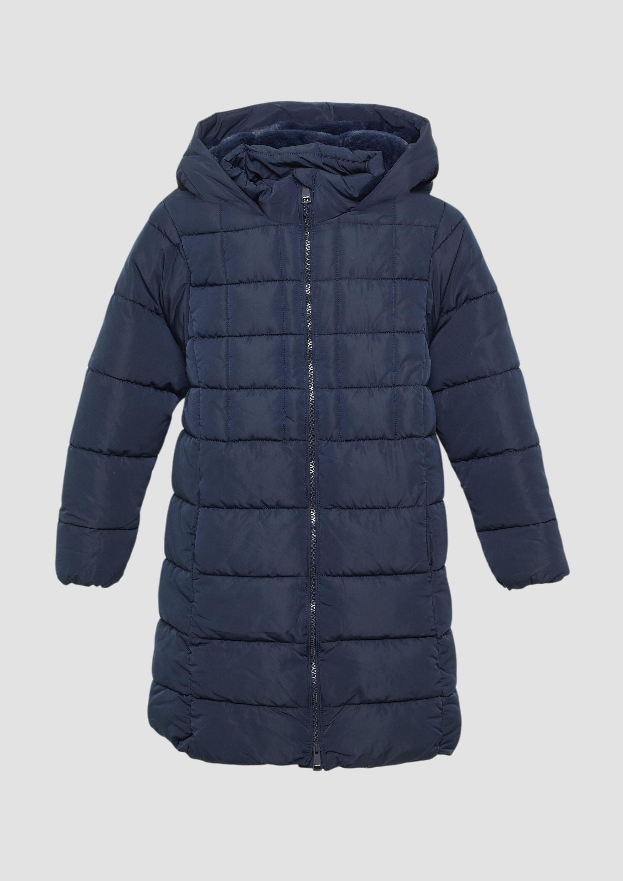 s.Oliver Wintermantel Outdoor-Mantel Wärmender Steppmantel mit Teddyplüsch-Futter