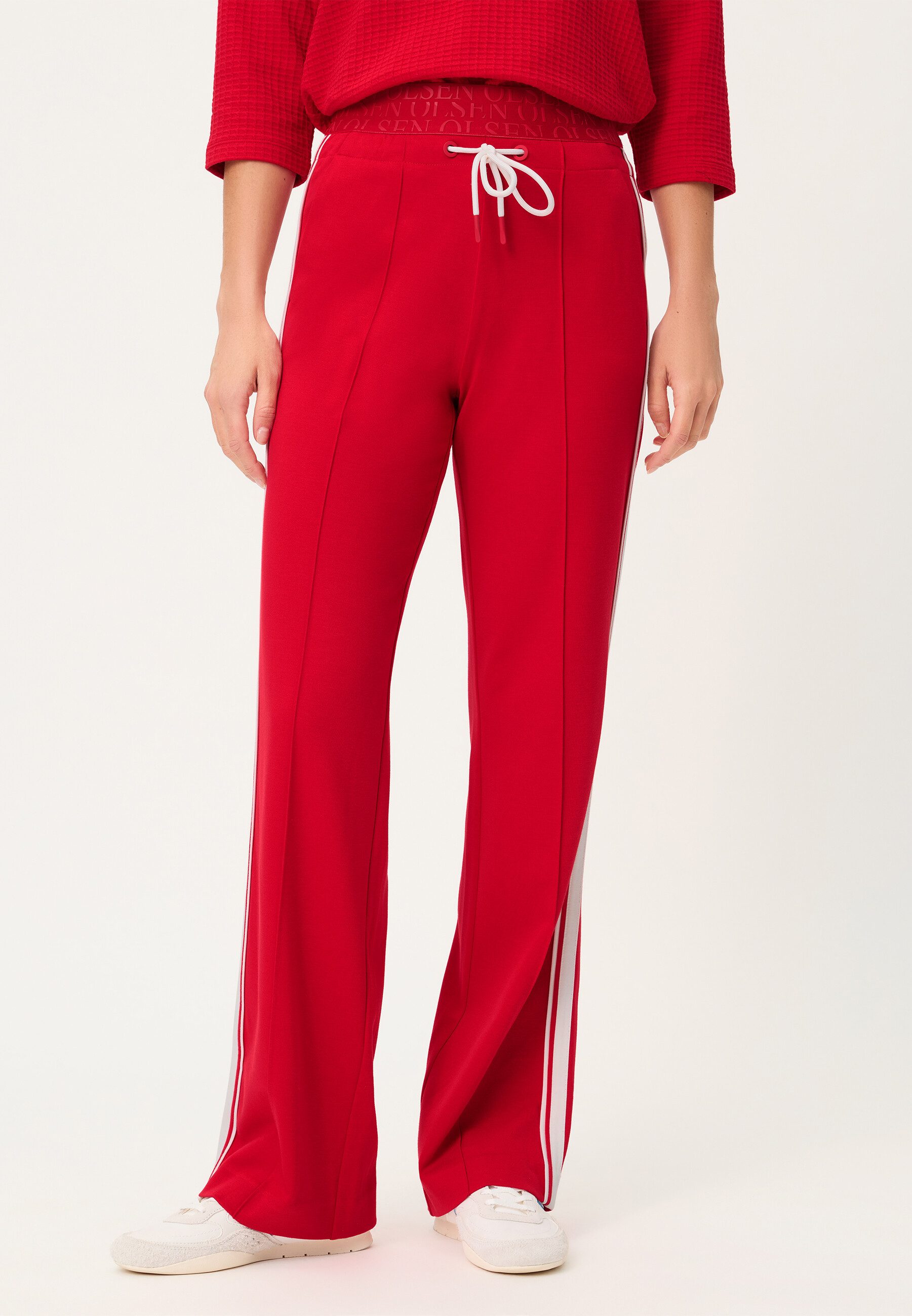 Olsen Stoffhose Hose mit Tunnelzug und Bindeband