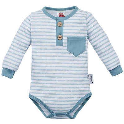 Makoma Langarmbody Baby Body Langarm Streifen Sweet Dreams (1-tlg) mit Brusttasche