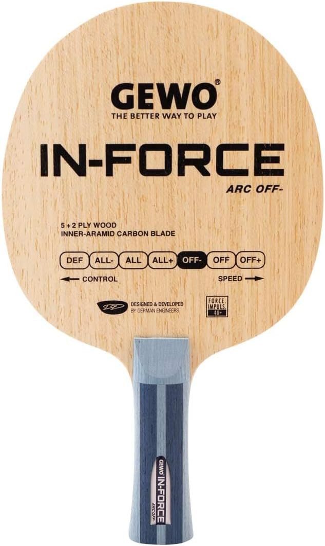 Gewo Tischtennisschläger Holz In-Force ARC OFF-, Tischtennisholz