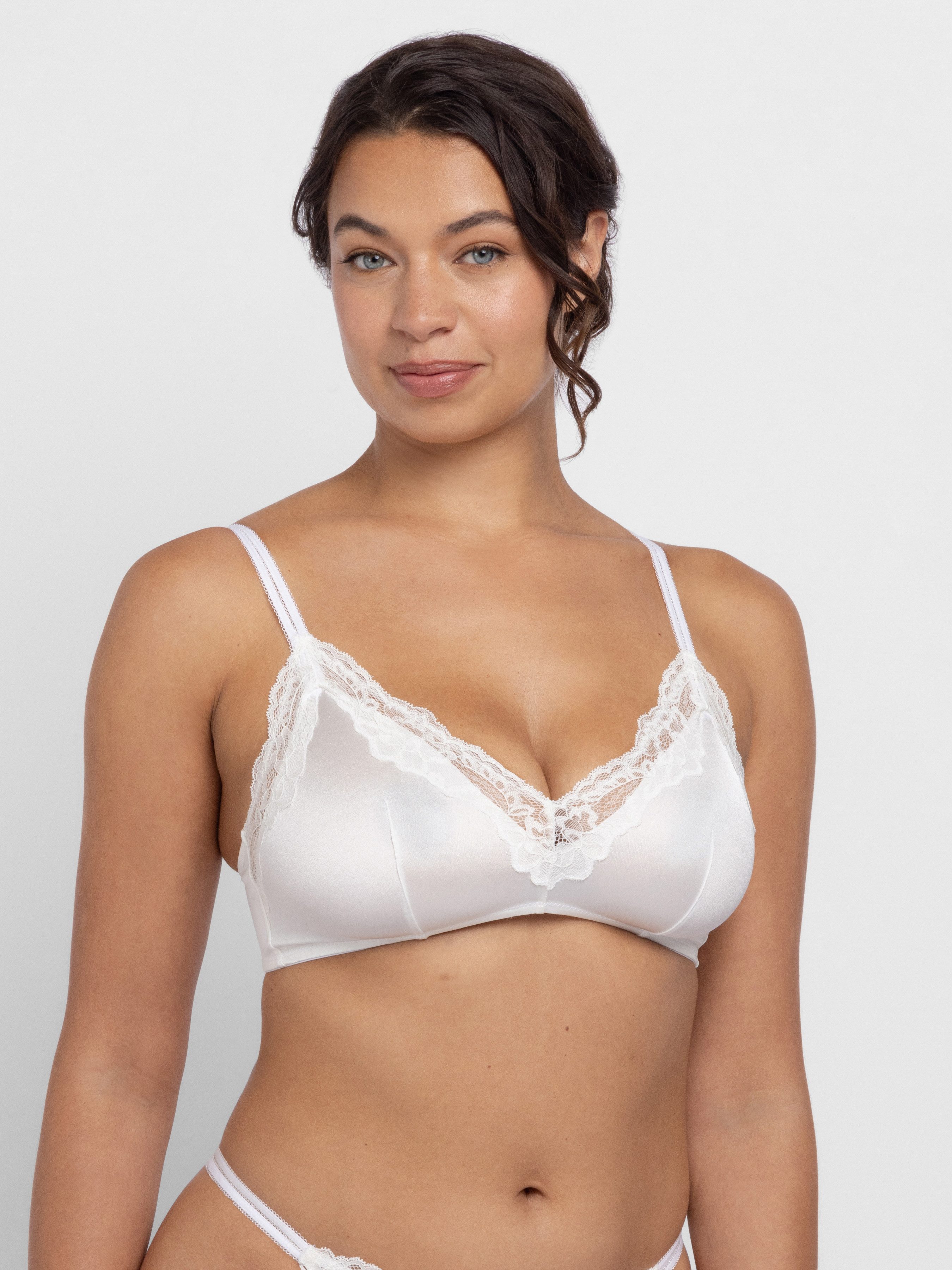 Dorina Bralette Origins Shiny Micro mit zarter Spitzenborte, glänzend, verstellbare Träger – Bild 4 von 5