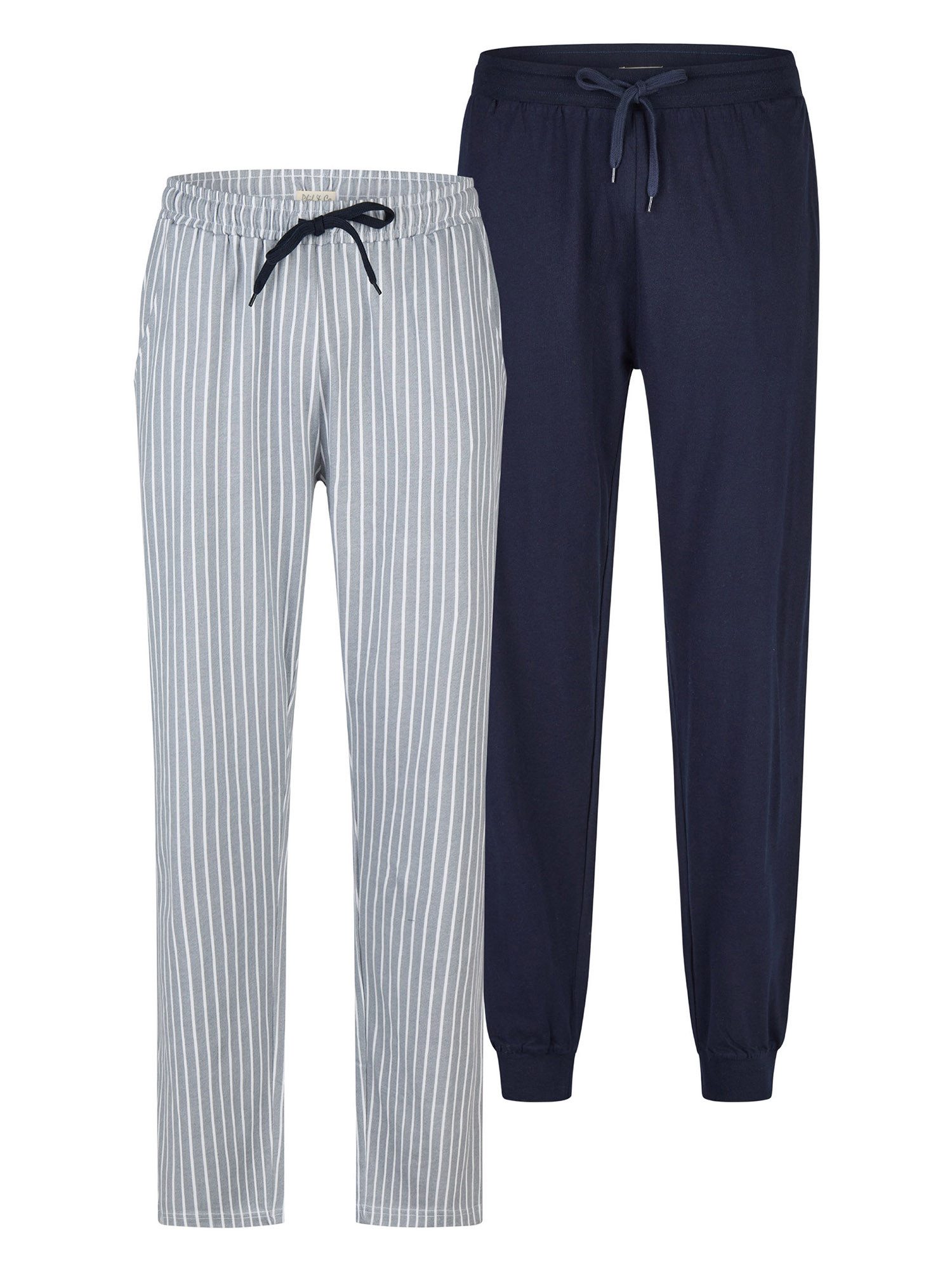 Phil & Co. Pyjamahose Classics (2-tlg) Schlafhose, Nacht Hose, Loungehose