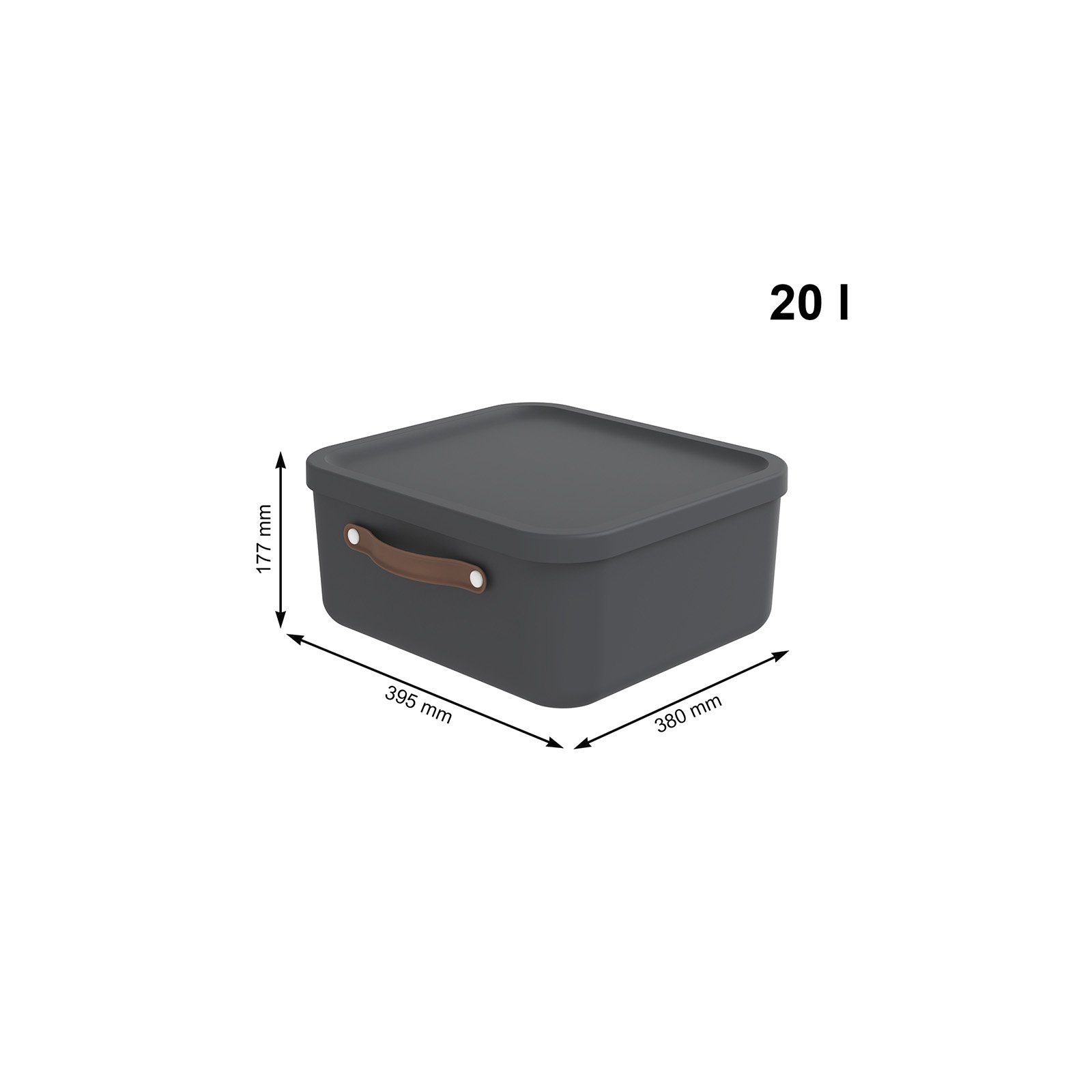 ROTHO Aufbewahrungsbox 2er-Set Kiste mit Deckel Maloja 20l (Aufbewahrungsset, 2er-Set)