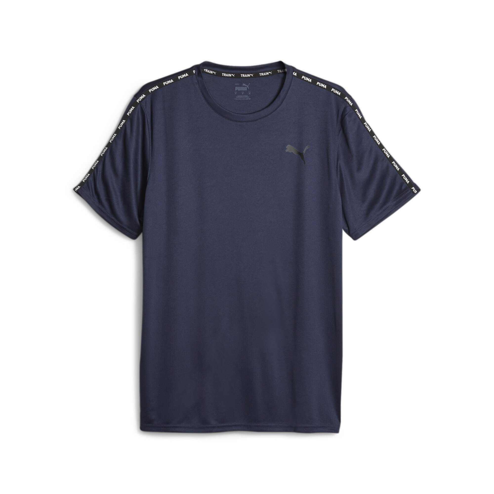 PUMA Trainingsshirt PUMA FIT Taped Trainings-T-Shirt Herren Navy Blue