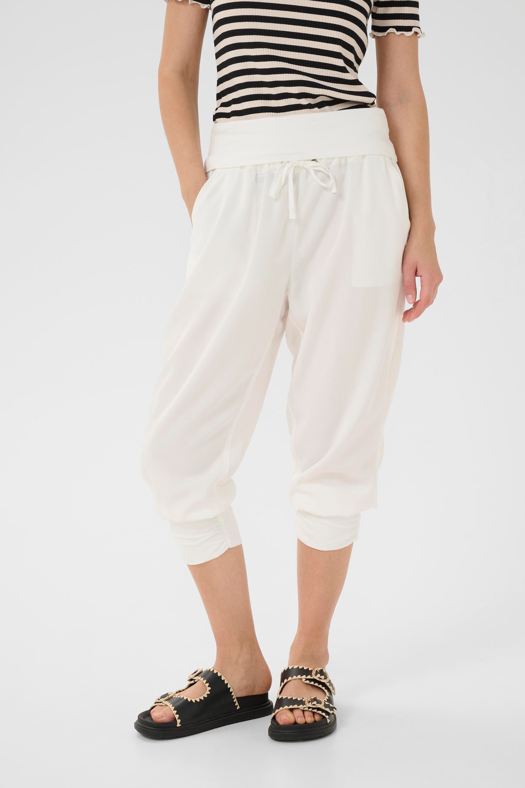 Cream Stoffhose Casual Hose CRLinee