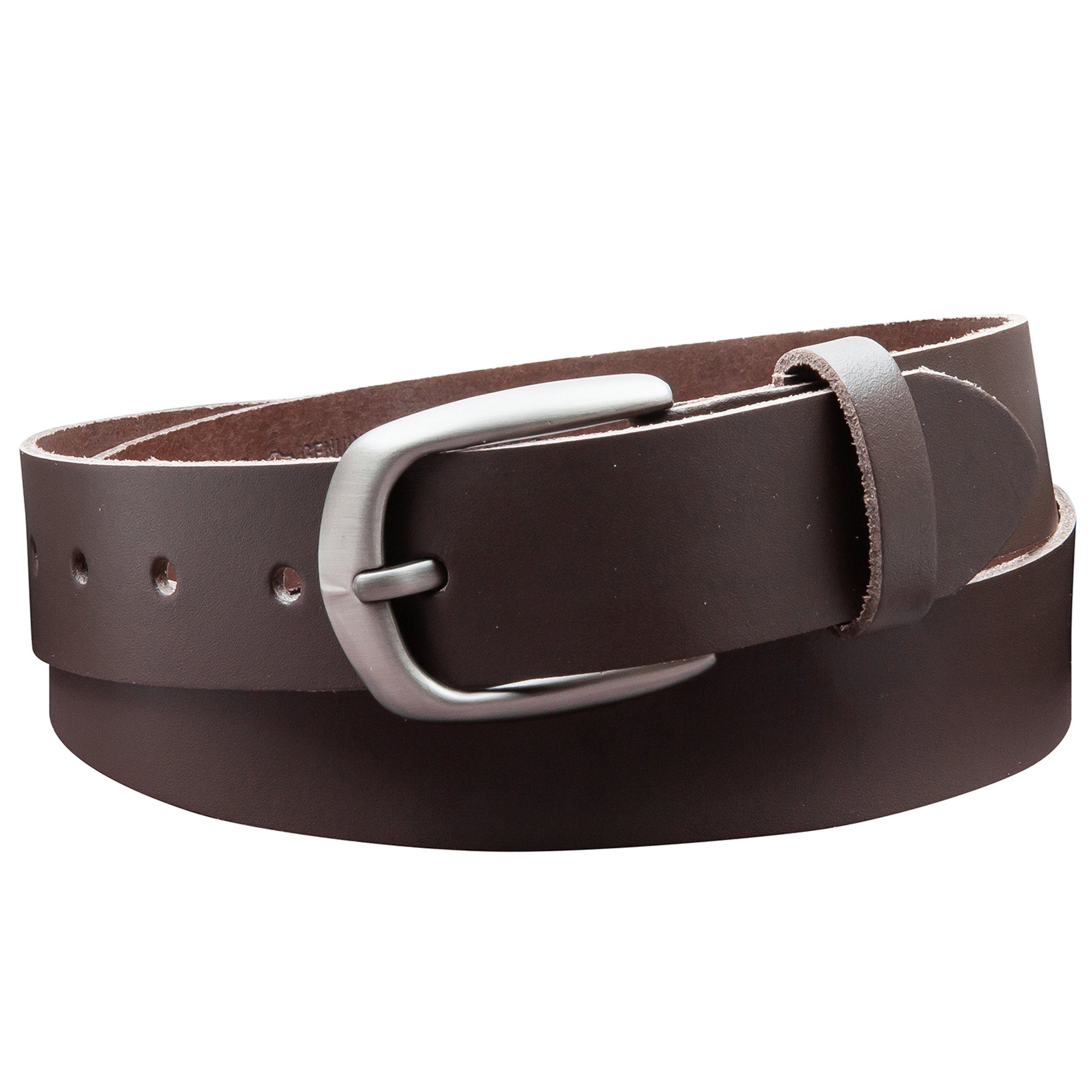 COLOGNEBELT Ledergürtel OM417-SL-Dunkelbraun MADE IN GERMANY, Dunkelbraun Kürzbar, 100 % Echtleder, Unisex – Bild 3 von 5