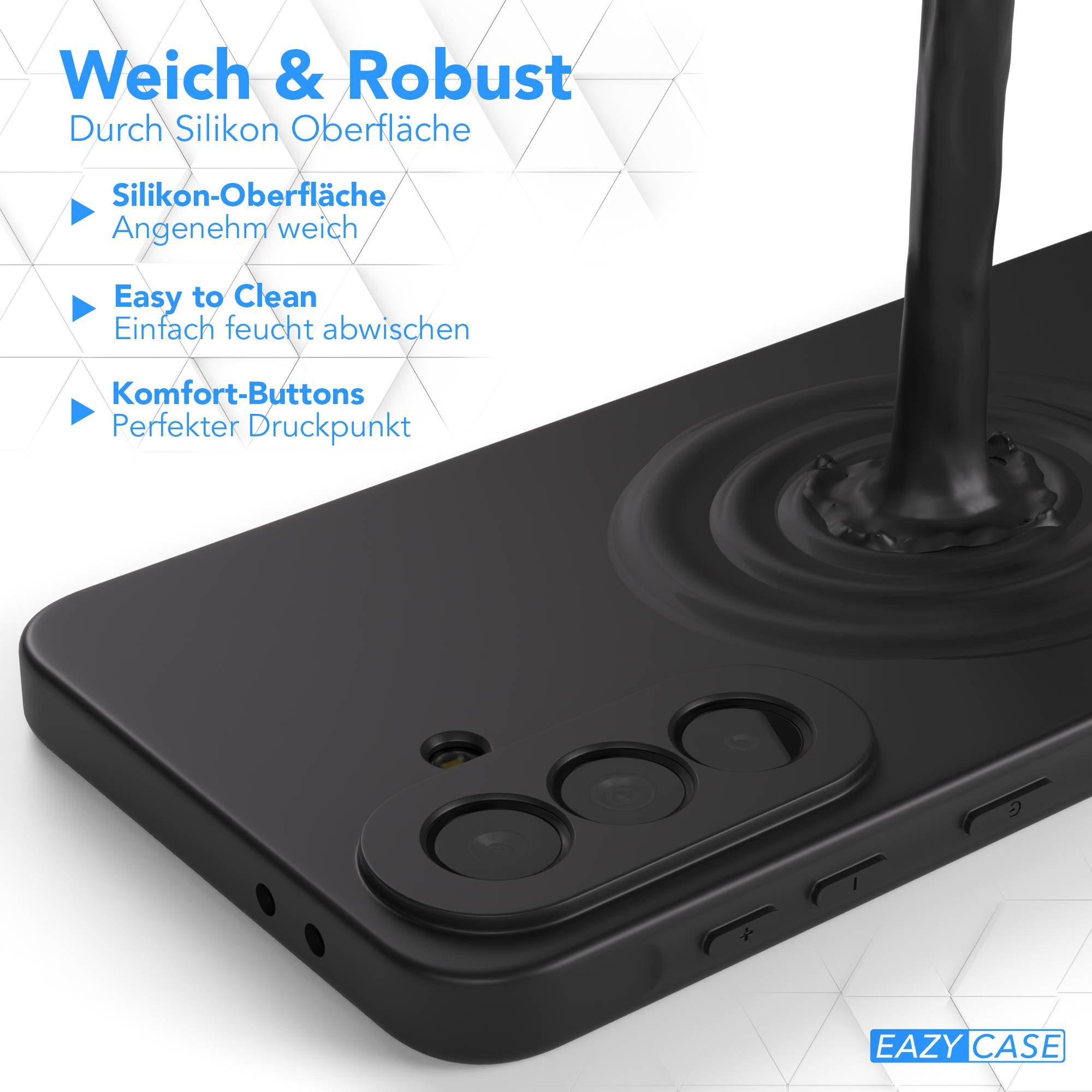 EAZY CASE Handyhülle MagSafe Silikon für Samsung Galaxy A57 6,7 Zoll, Schutzhülle mit MagSafe kratzfest Back Cover Kameraschutz Schwarz – Bild 5 von 5