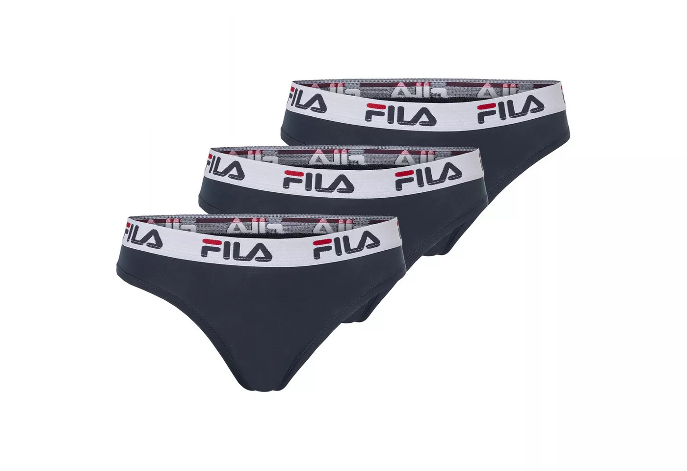Fila Brasilslip WOMAN BRAZILIAN SLIP (3er Pack) mit elastischem Logobund