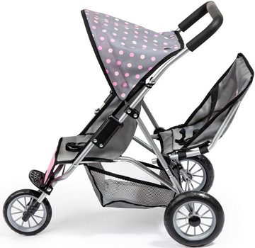 Bayer Puppen-Zwillingsbuggy Jogger, grau