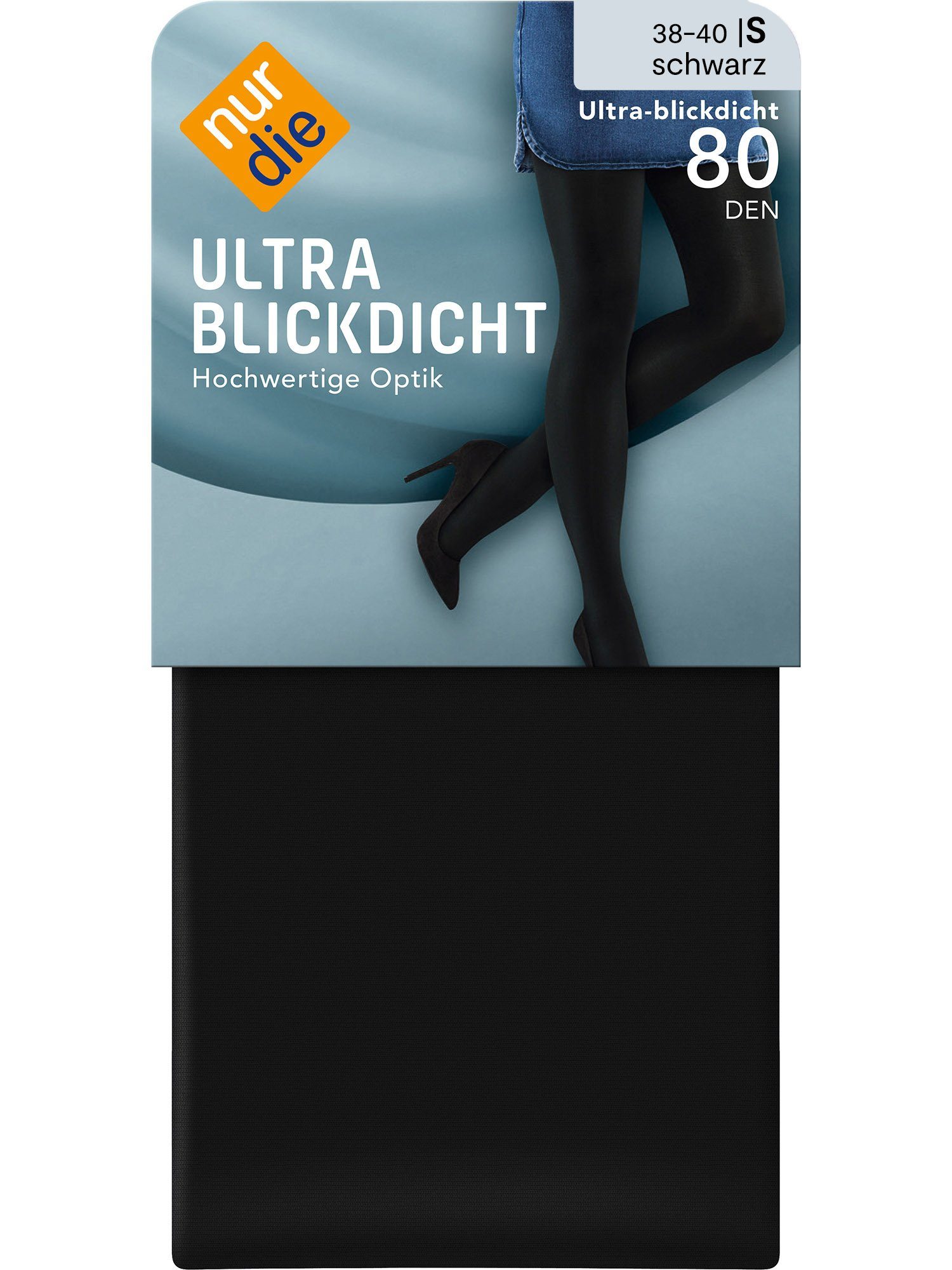 Nur Die Feinstrumpfhose Ultra Blickdicht 80 DEN Damen (1er/3er/6er/9er Pack 1 St) nylon blickdicht opaque frauen multi-pack Fein-strumpfhose softbund schwarz